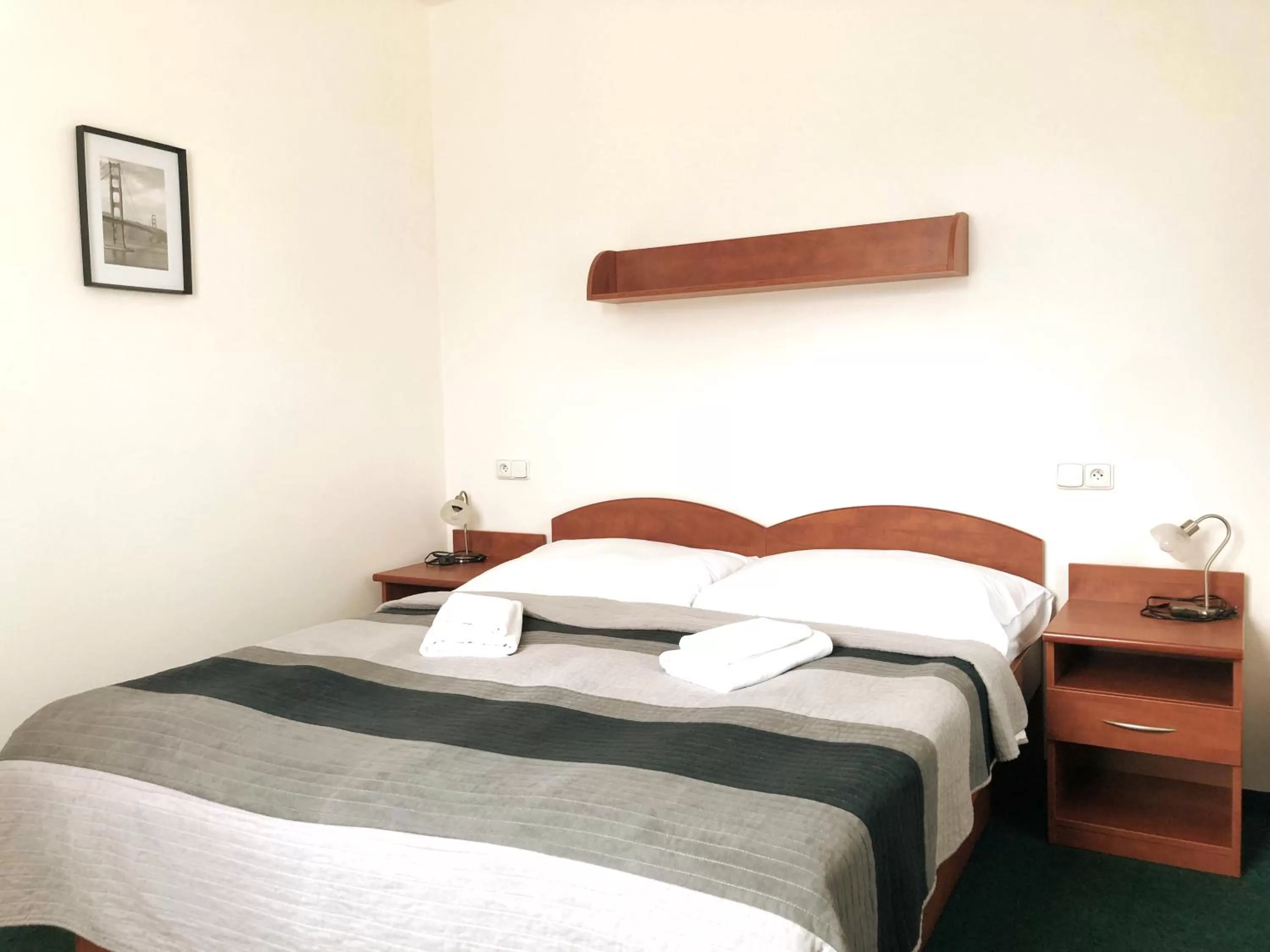 Bed in Hotel Karolina