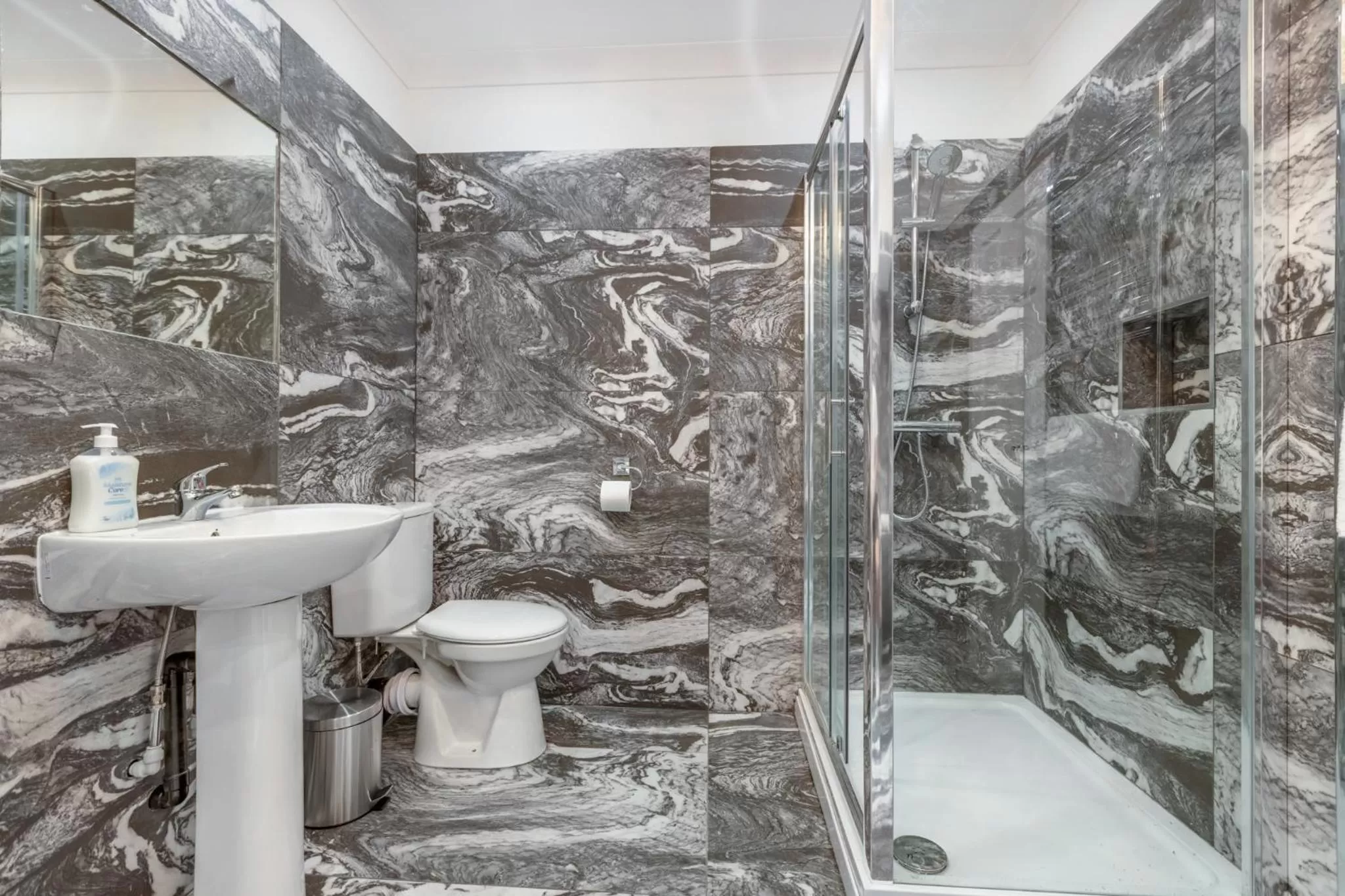 Bathroom in Crystal Towers Sasco Apartments