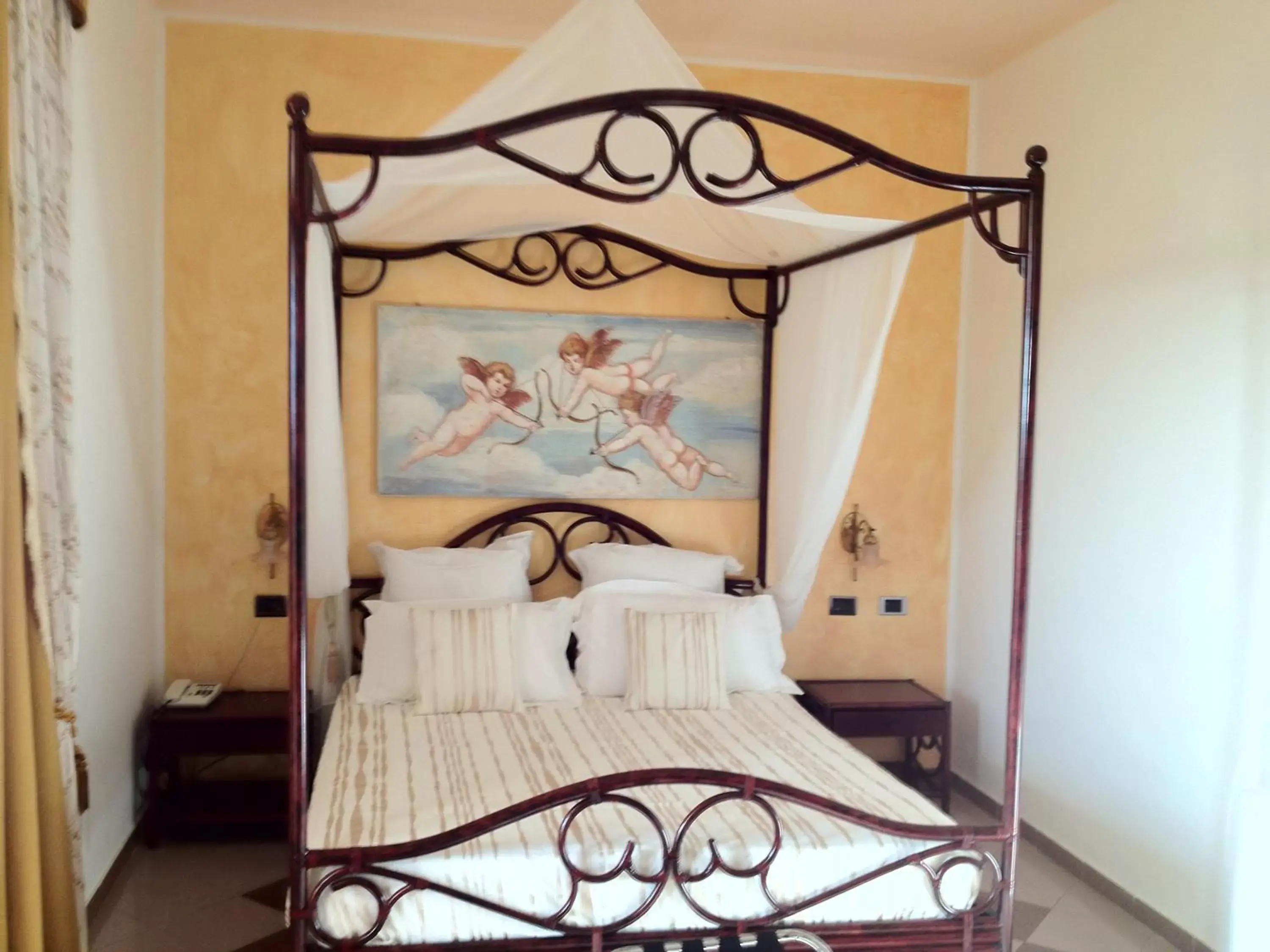 Decorative detail, Bed in Hotel Medusa