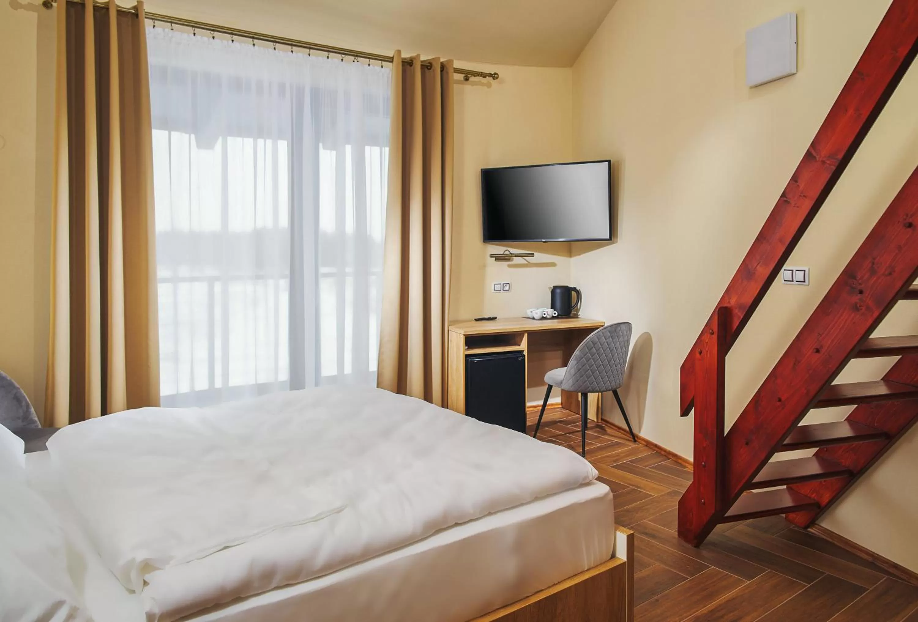 Bed in Hotel Dymník