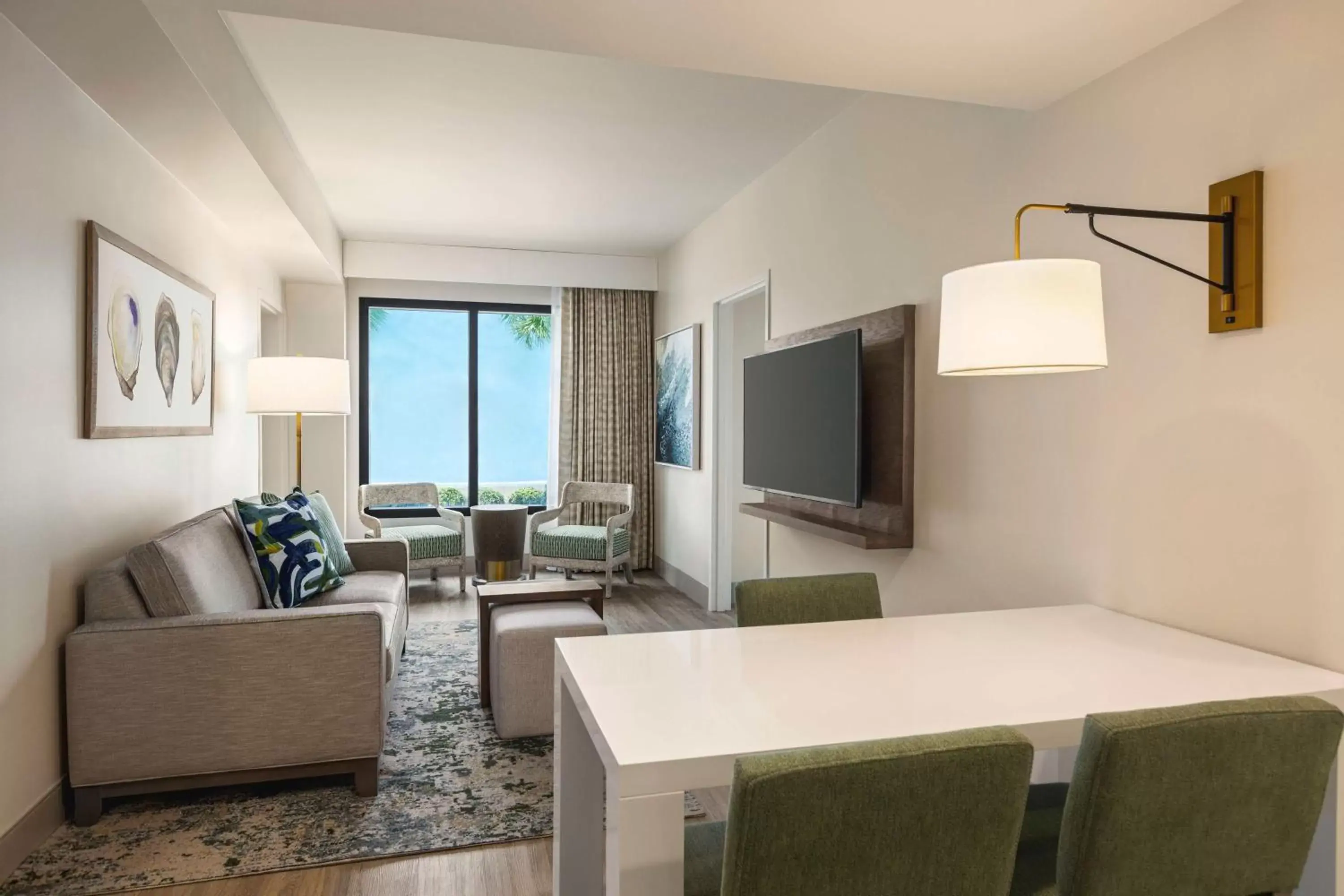 Living room, Seating Area in Embassy Suites By Hilton Panama City Beach Resort