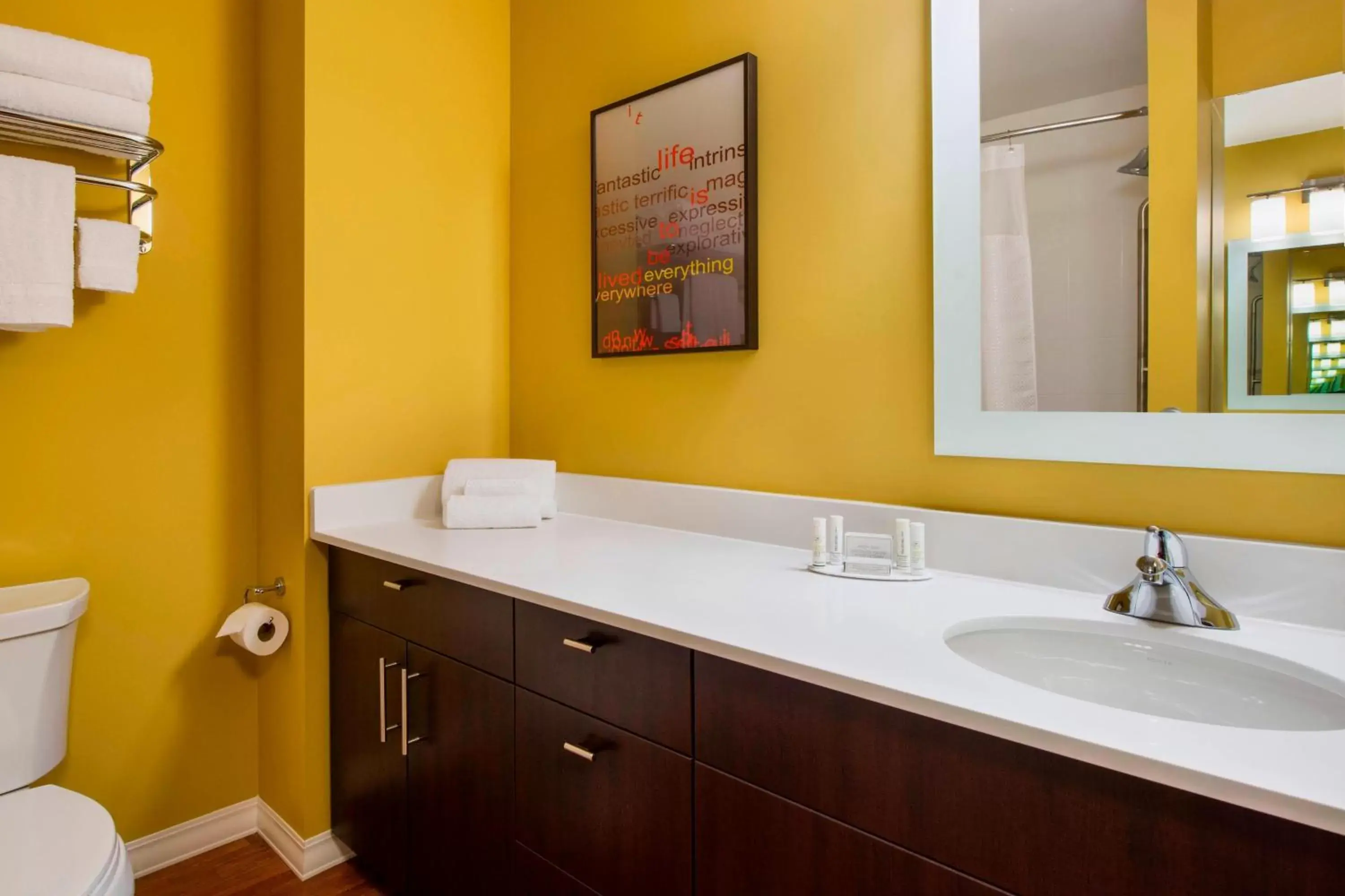 Bathroom in TownePlace Suites by Marriott Red Deer