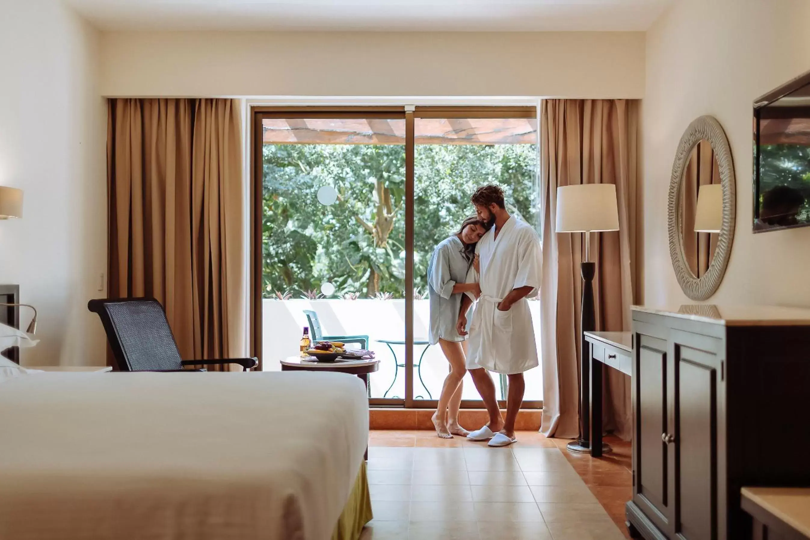 Balcony/Terrace, Bed in Occidental at Xcaret Destination - All Inclusive Balcony/Terrace, Bed in Occidental at Xcaret Destination - All Inclusive