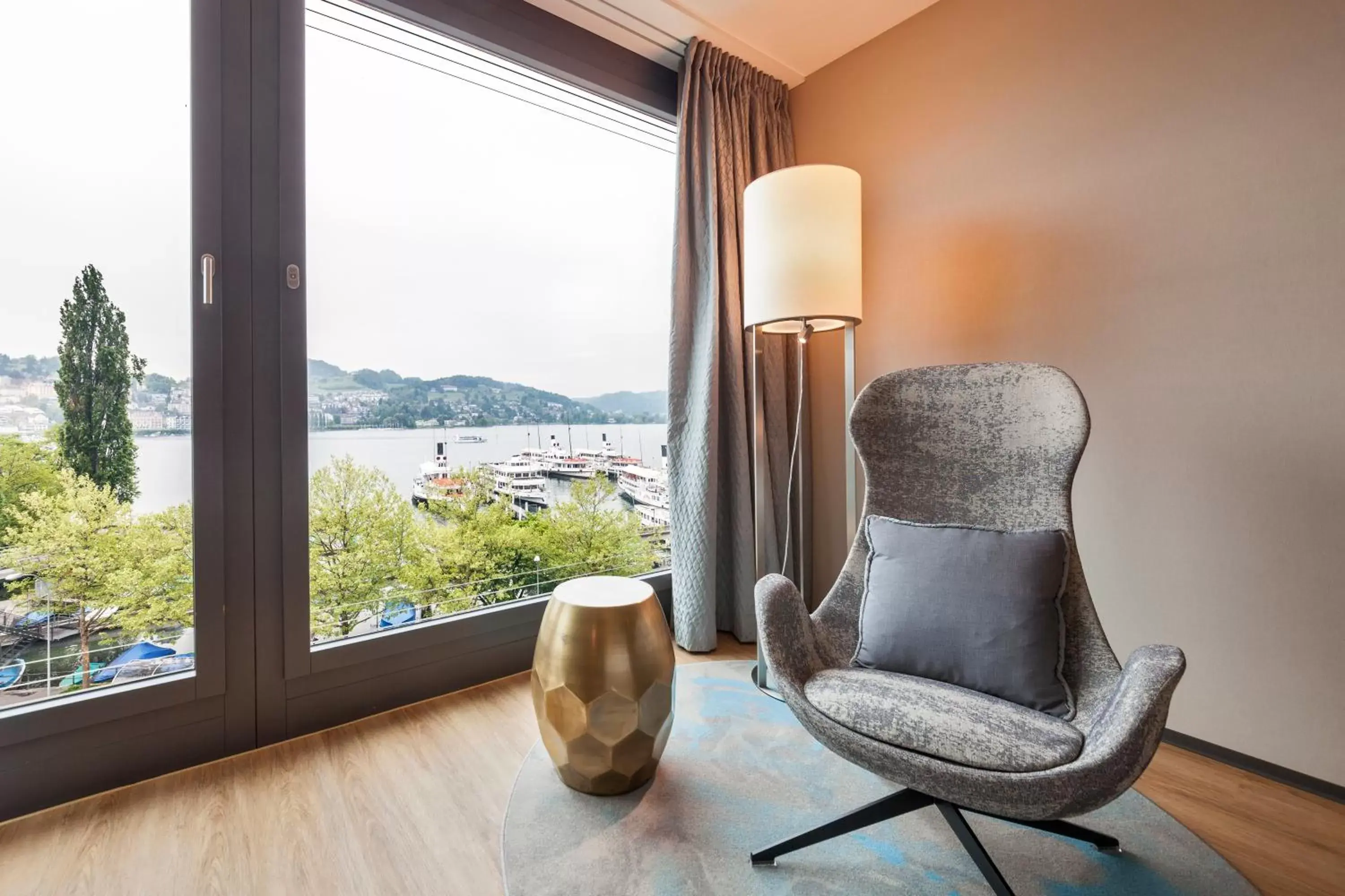 Lake view, Seating Area in Radisson Blu Hotel, Lucerne