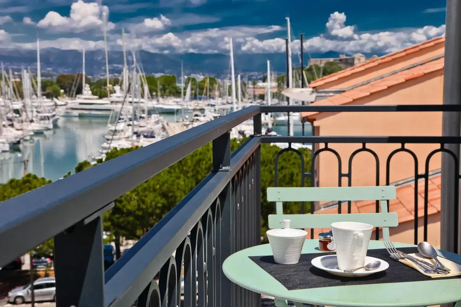 View (from property/room), Balcony/Terrace in Hôtel La Villa Port d'Antibes & Spa