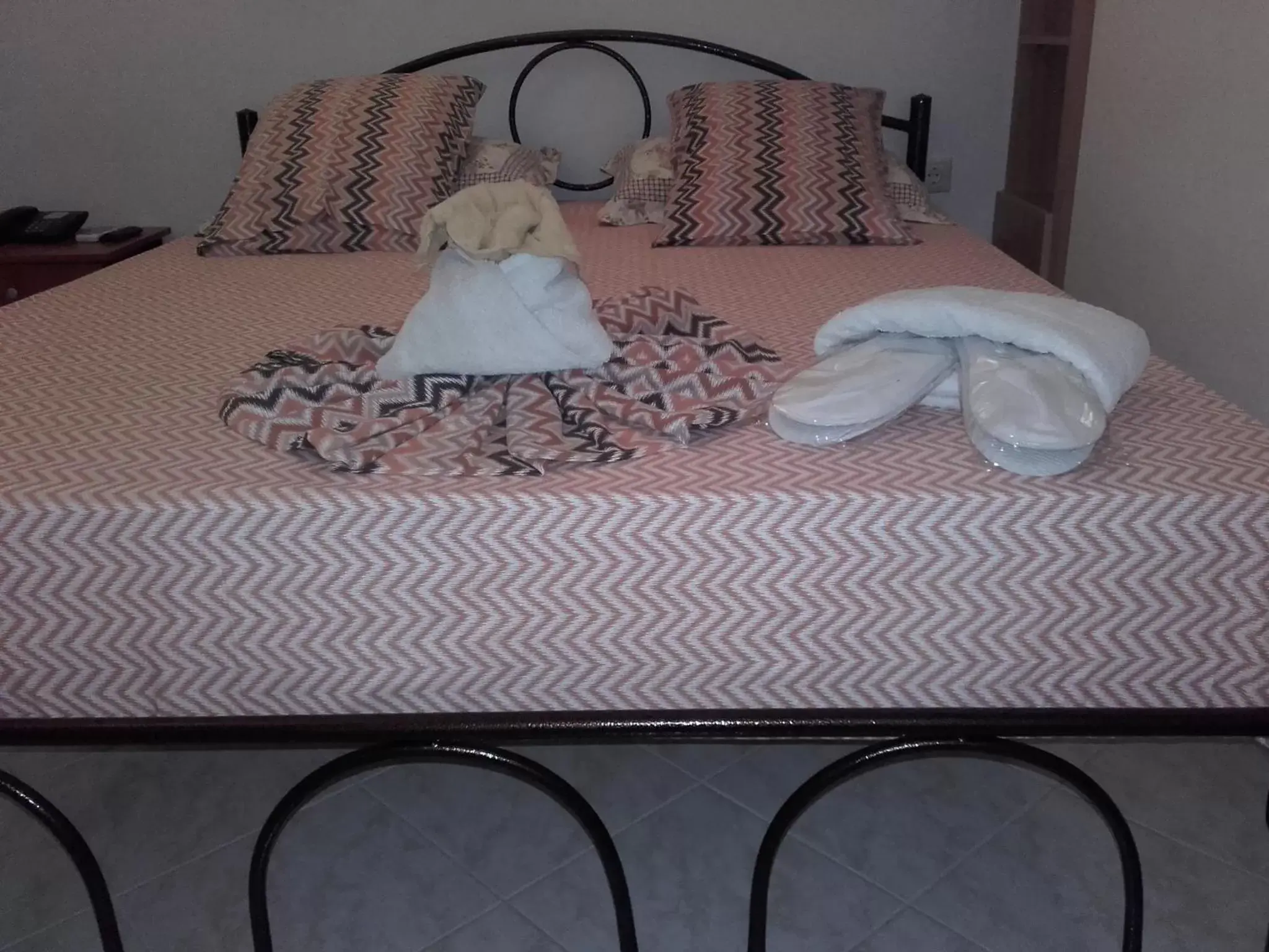 Bed in Hotel Fotini