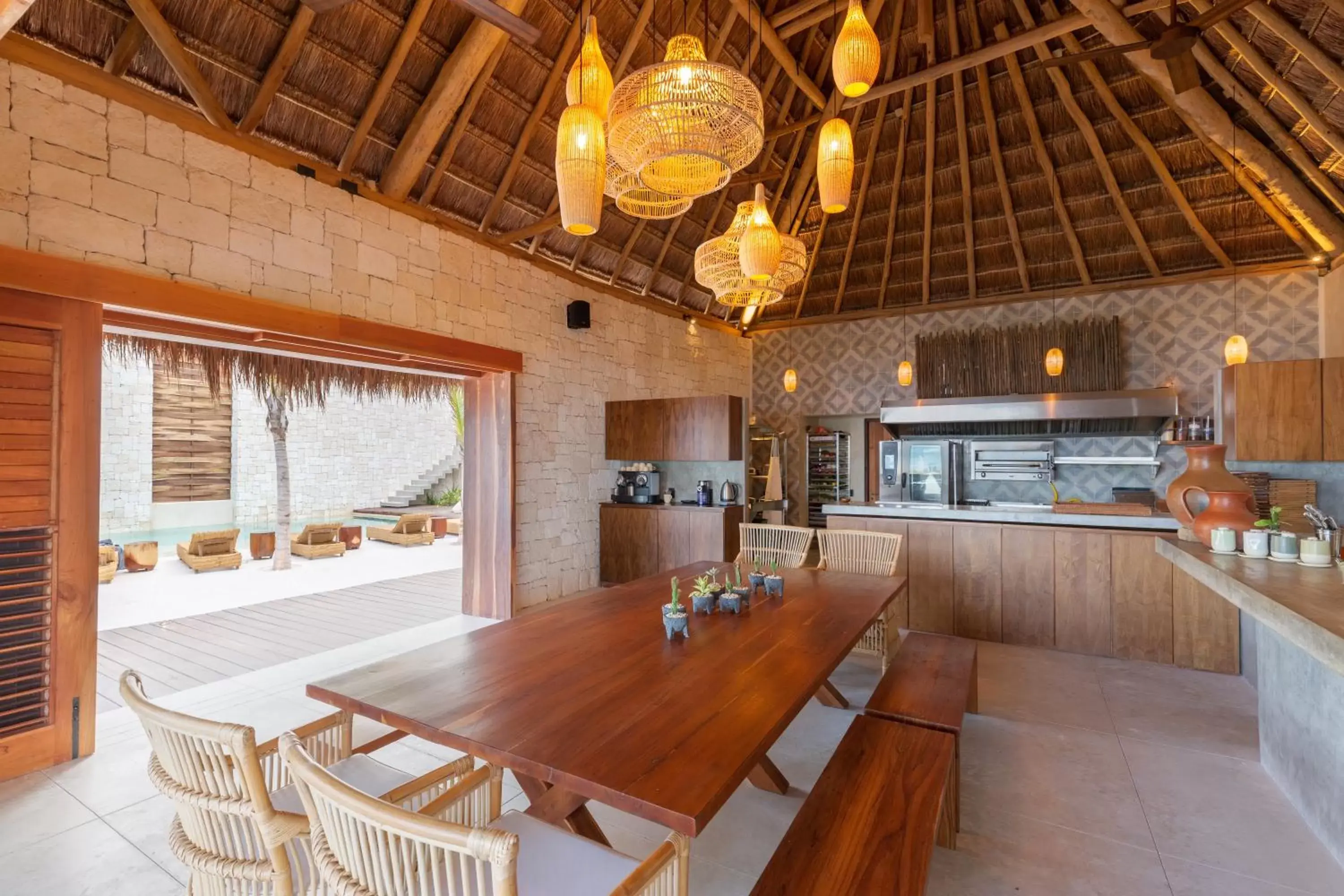 Dining area in Hotel Ma'xanab Tulum