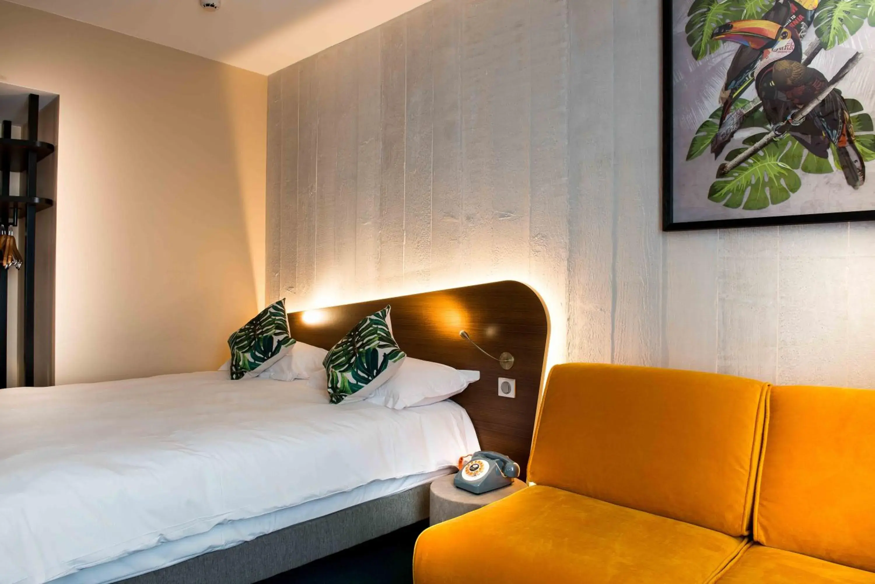 Bedroom, Bed in KOPSTER Hotel Lyon Groupama Stadium