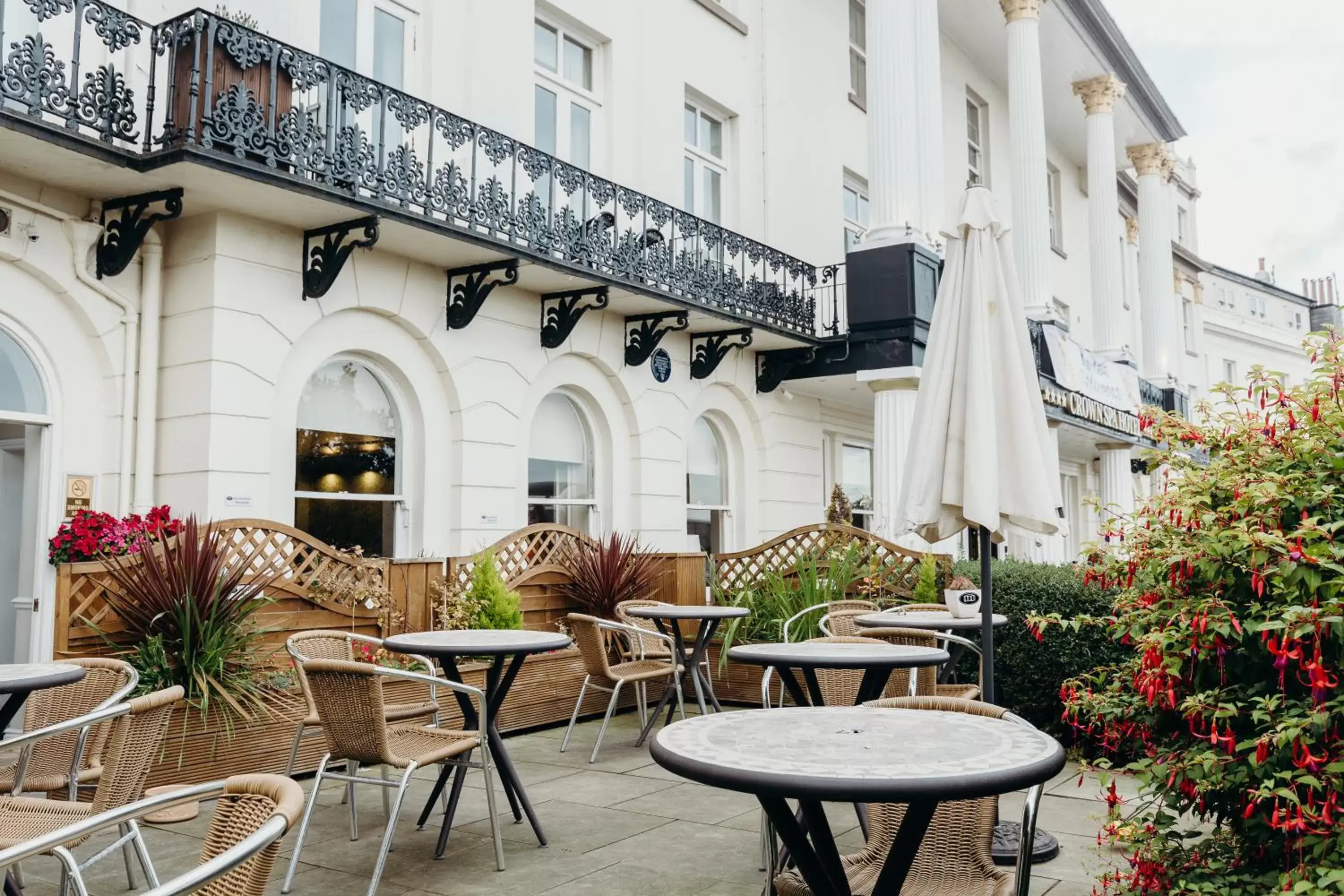 Patio in Crown Spa Hotel Scarborough by Compass Hospitality