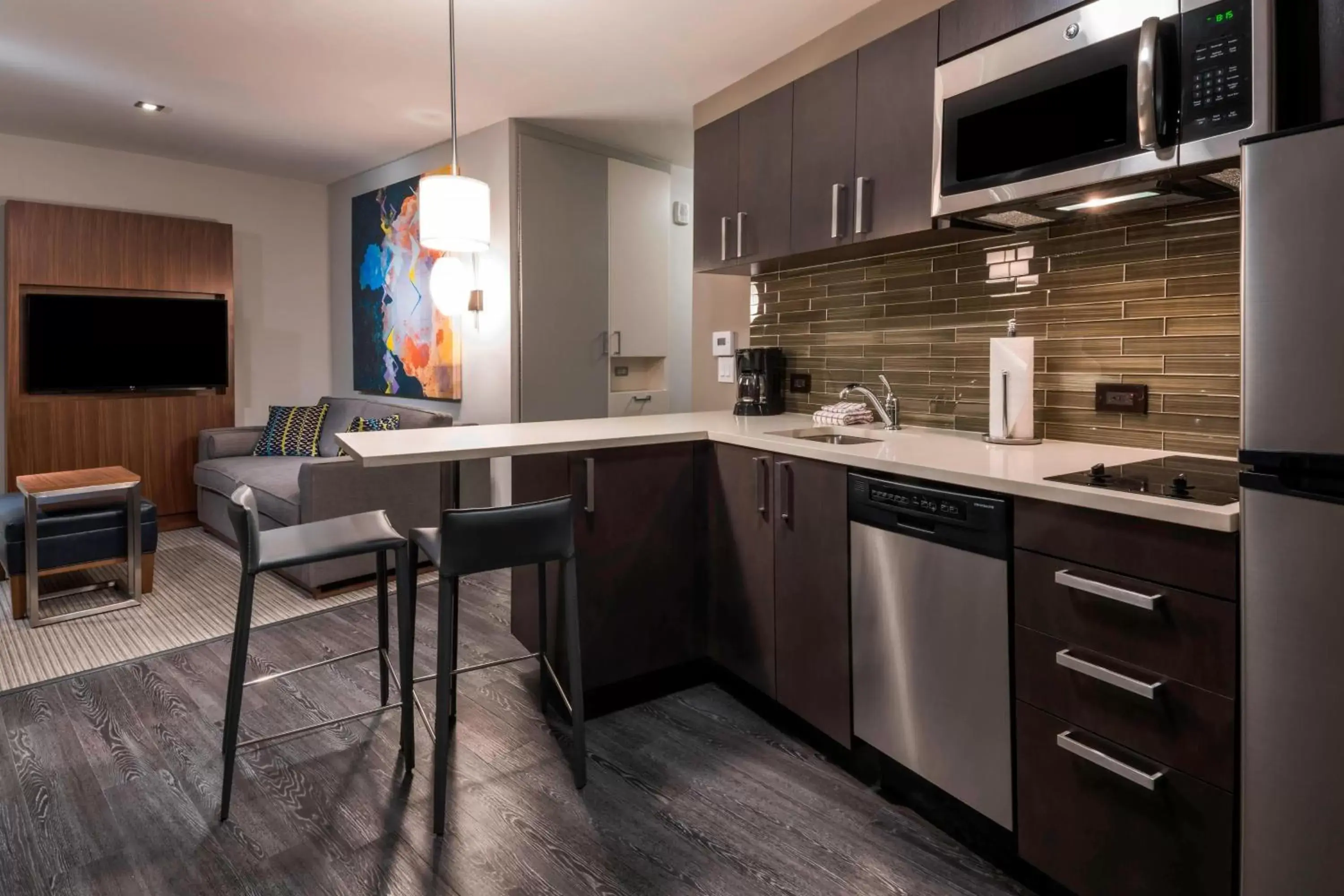 Kitchen or kitchenette, Kitchen/Kitchenette in Residence Inn by Marriott Jersey City