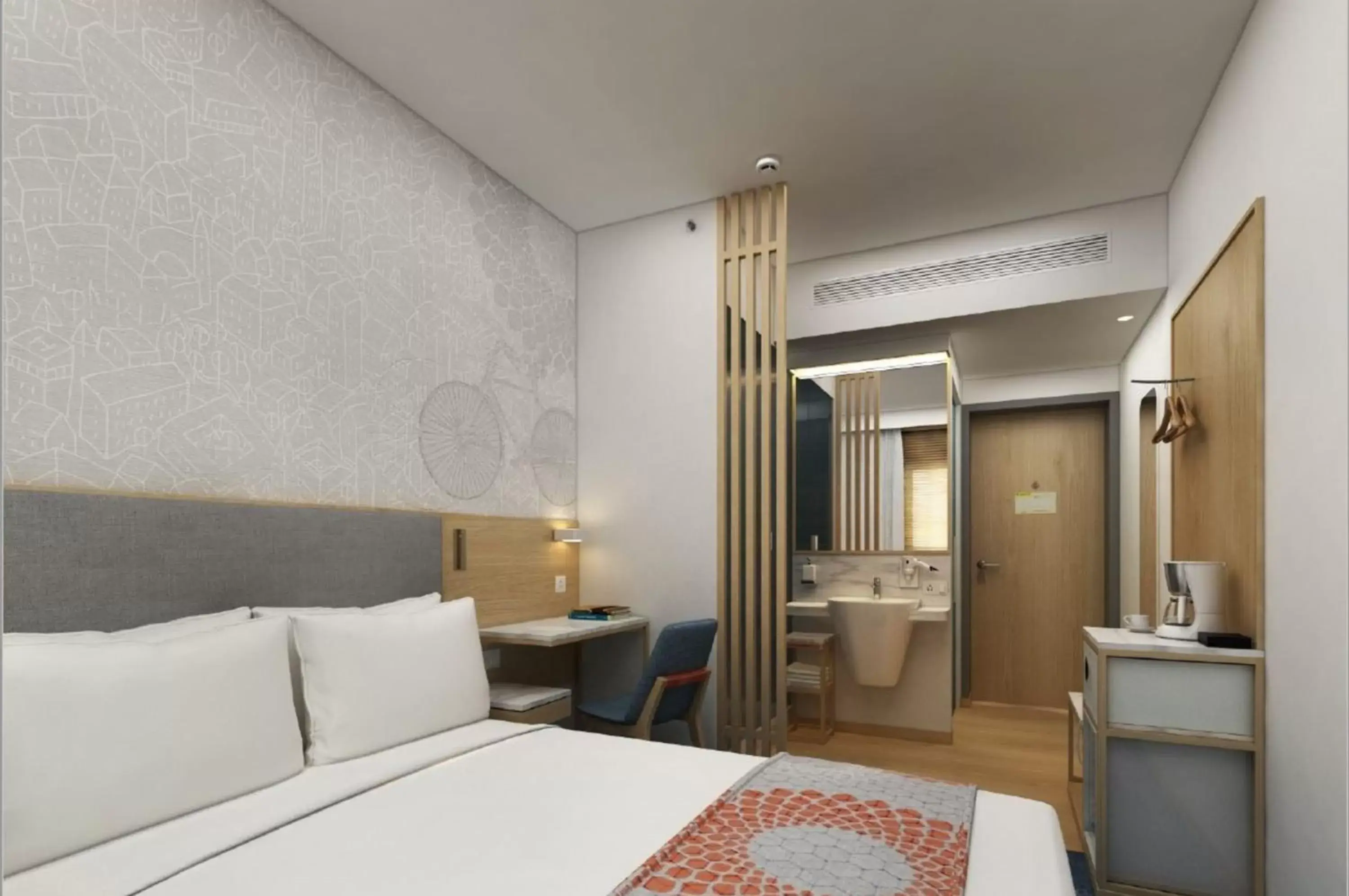 Photo of the whole room, Bed in Holiday Inn Express Ahmedabad Prahlad Nagar by IHG Photo of the whole room, Bed in Holiday Inn Express Ahmedabad Prahlad Nagar by IHG