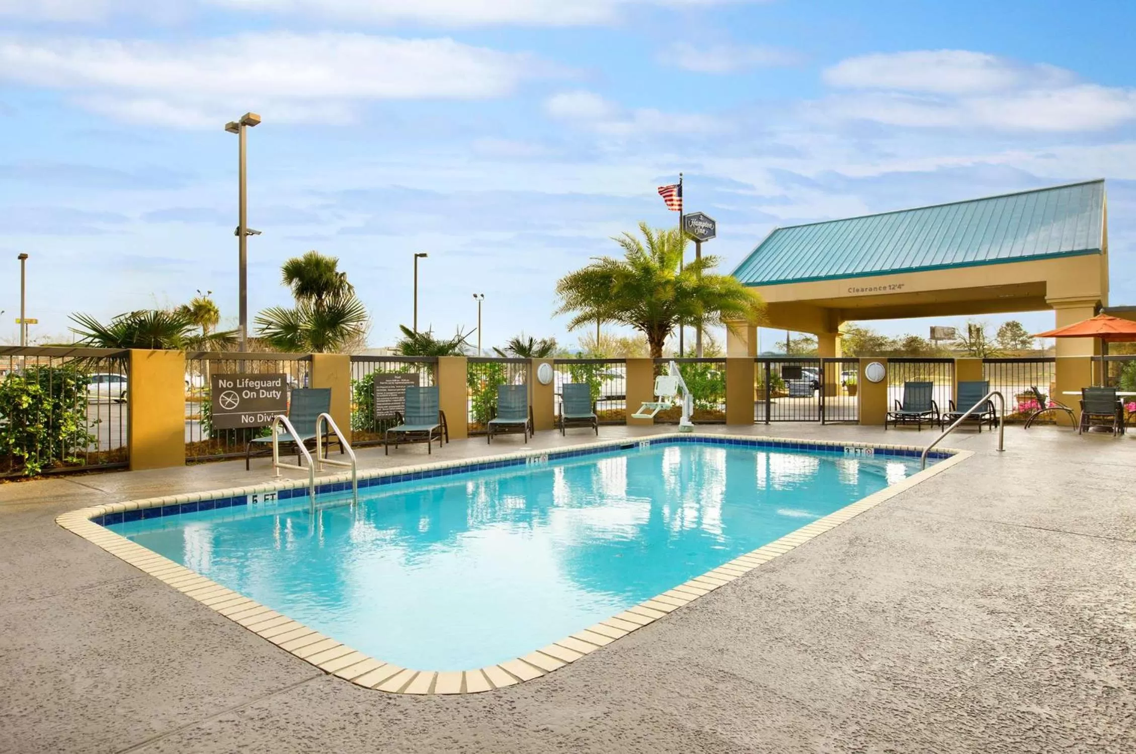 Pool view in Hampton Inn Slidell