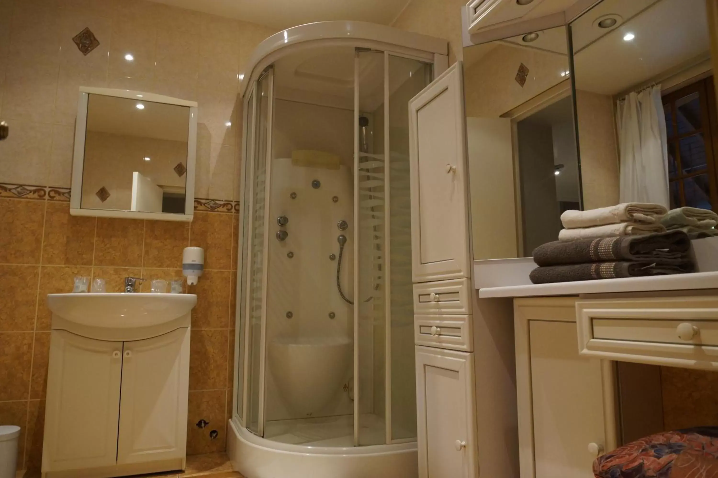 Shower, Bathroom in Hotel La Diligence
