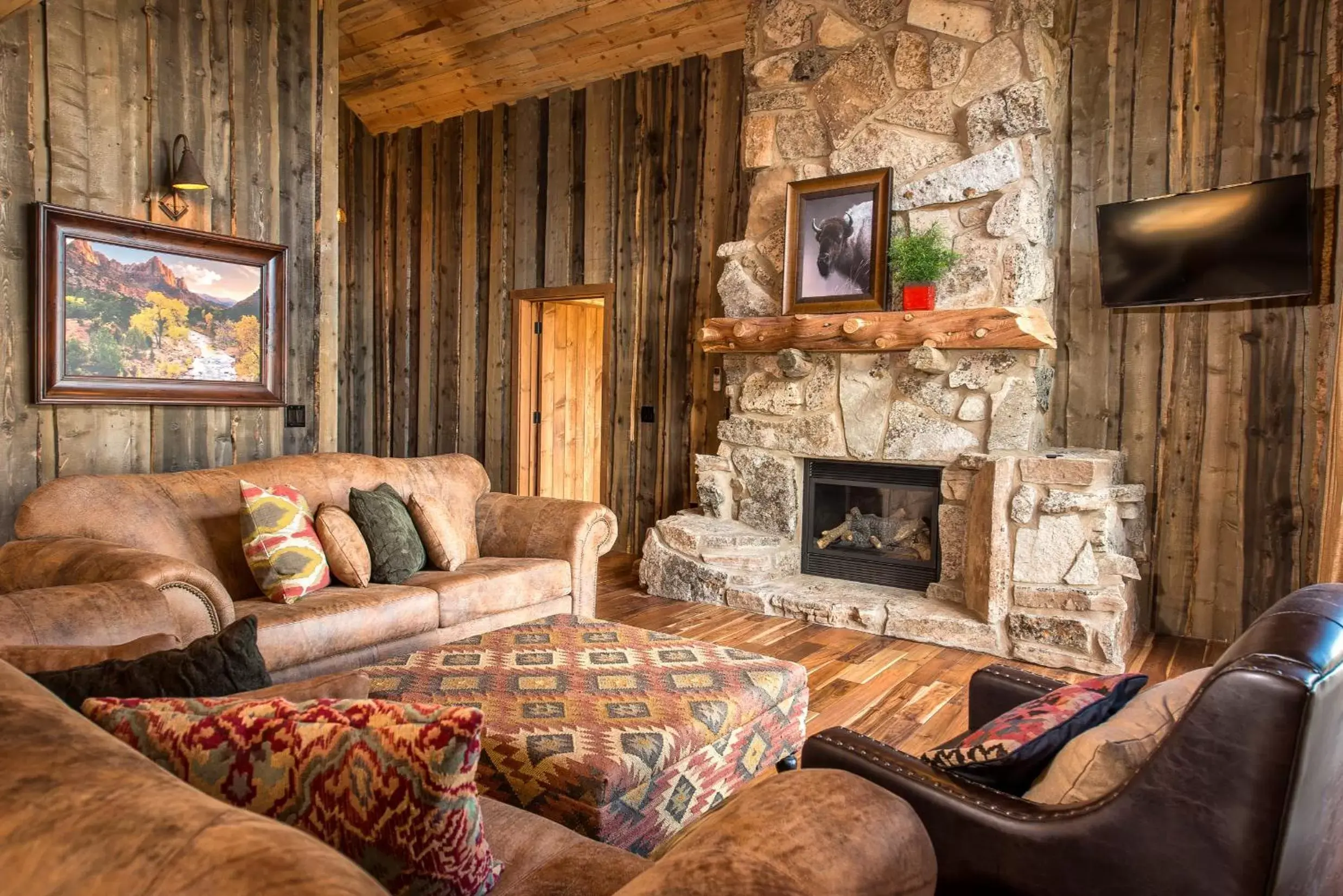 Living room, Seating Area in Zion Mountain Ranch