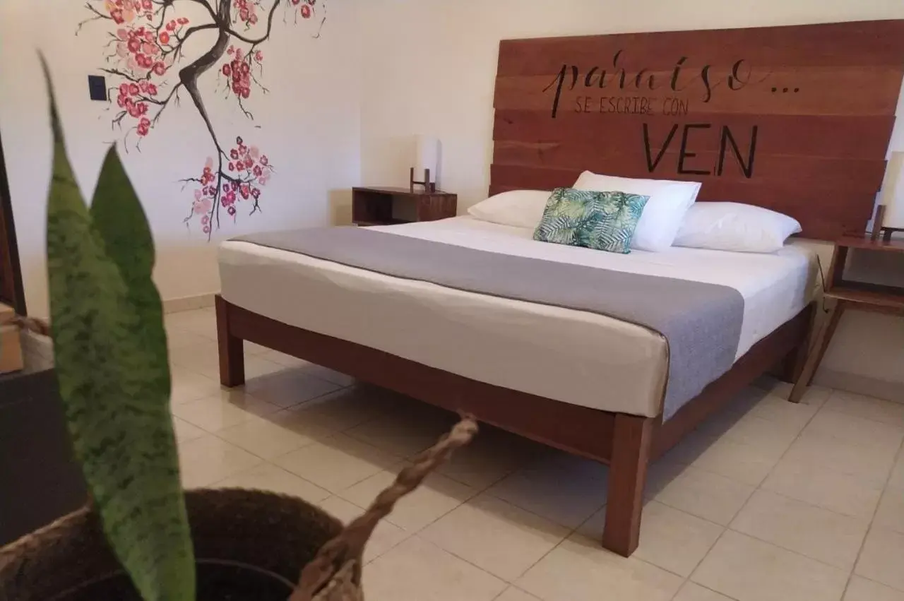 Bed in Hotel Sur Bacalar