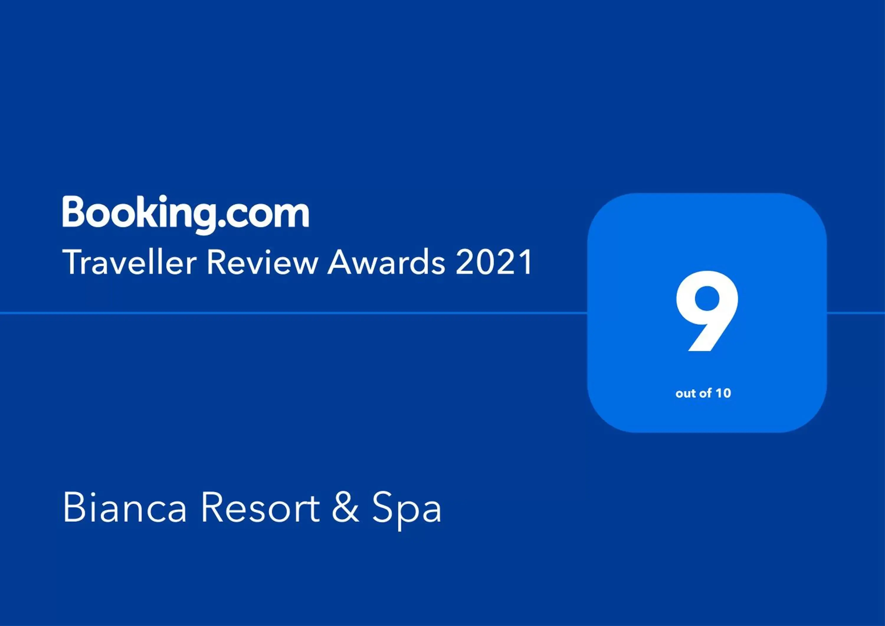 Certificate/Award, Logo/Certificate/Sign/Award in Bianca Resort & Spa