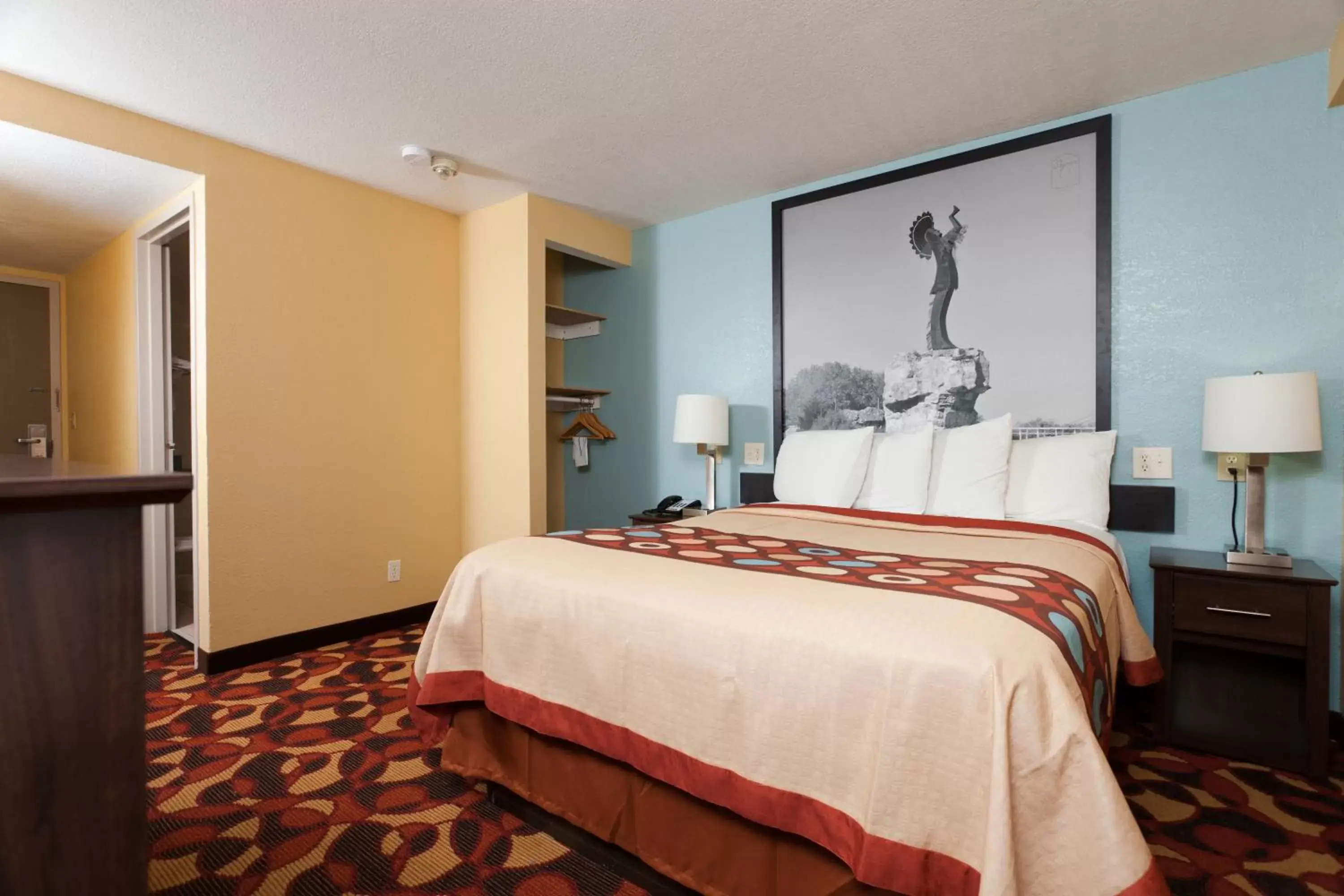 Bed in Super 8 by Wyndham Wichita Airport West Kellogg