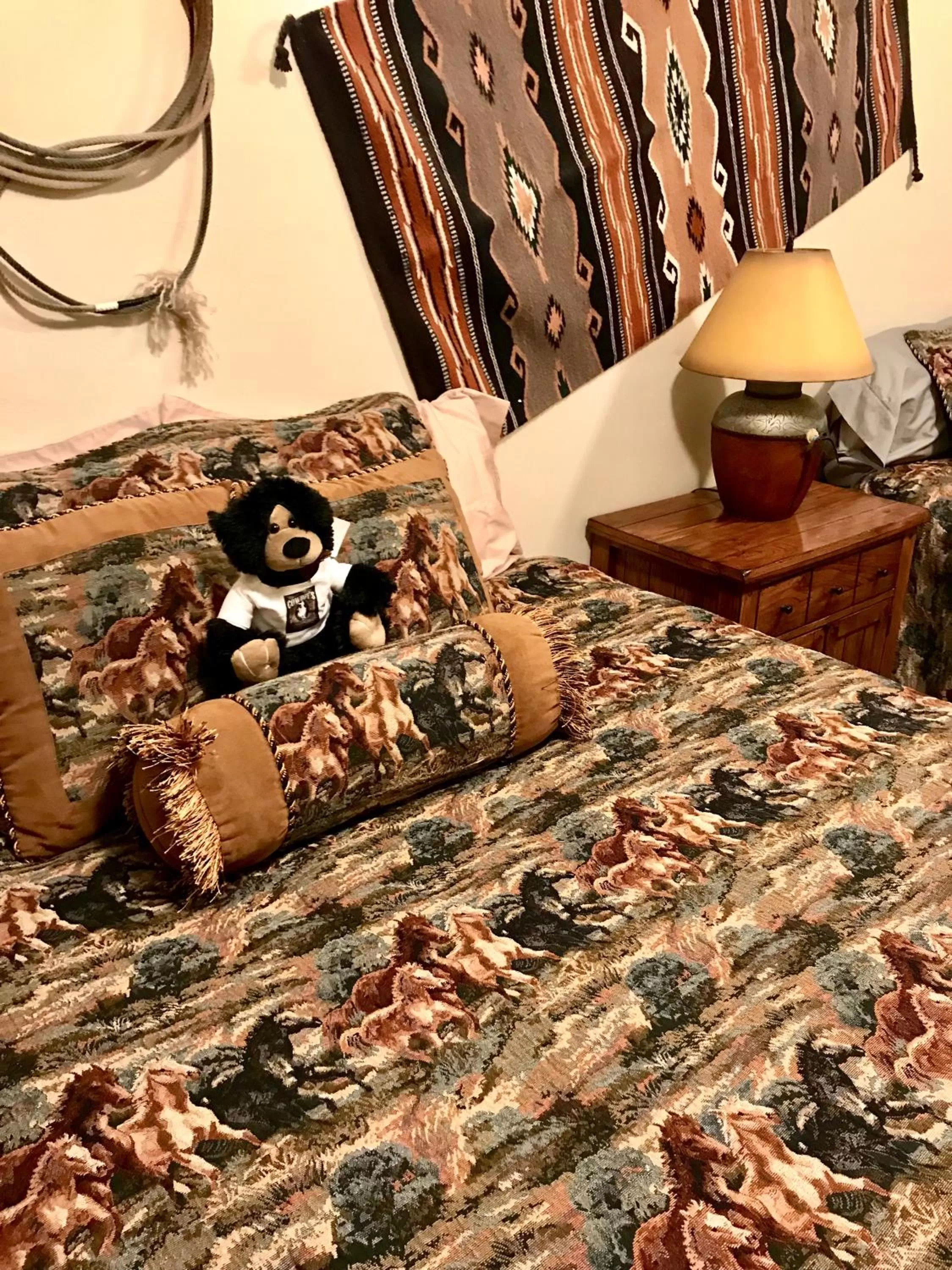 Decorative detail, Bed in Cowboy's Lodge