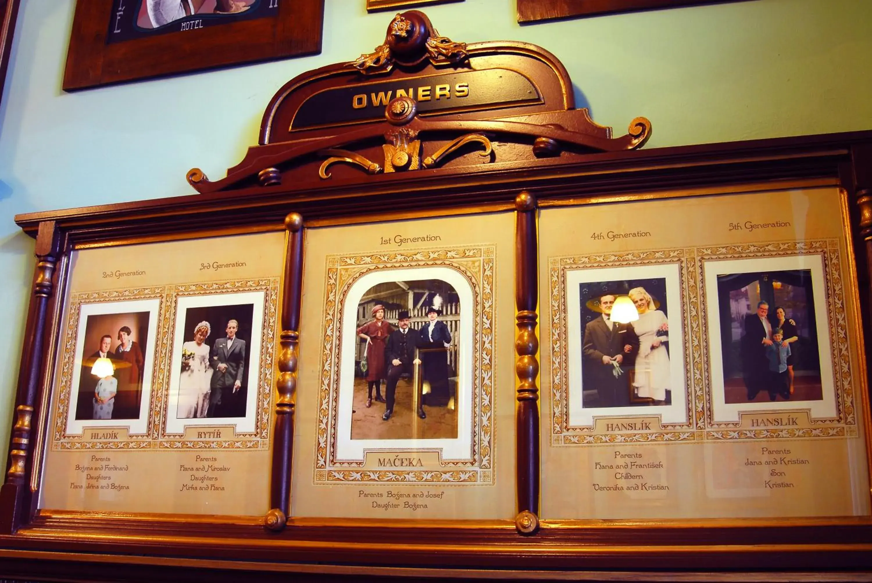 Decorative detail in Hotel Hastal Prague Old Town