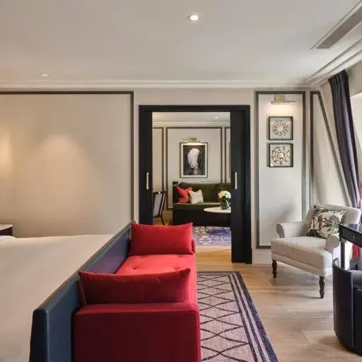 Bedroom, Seating Area in The Mayfair Townhouse - an Iconic Luxury Hotel