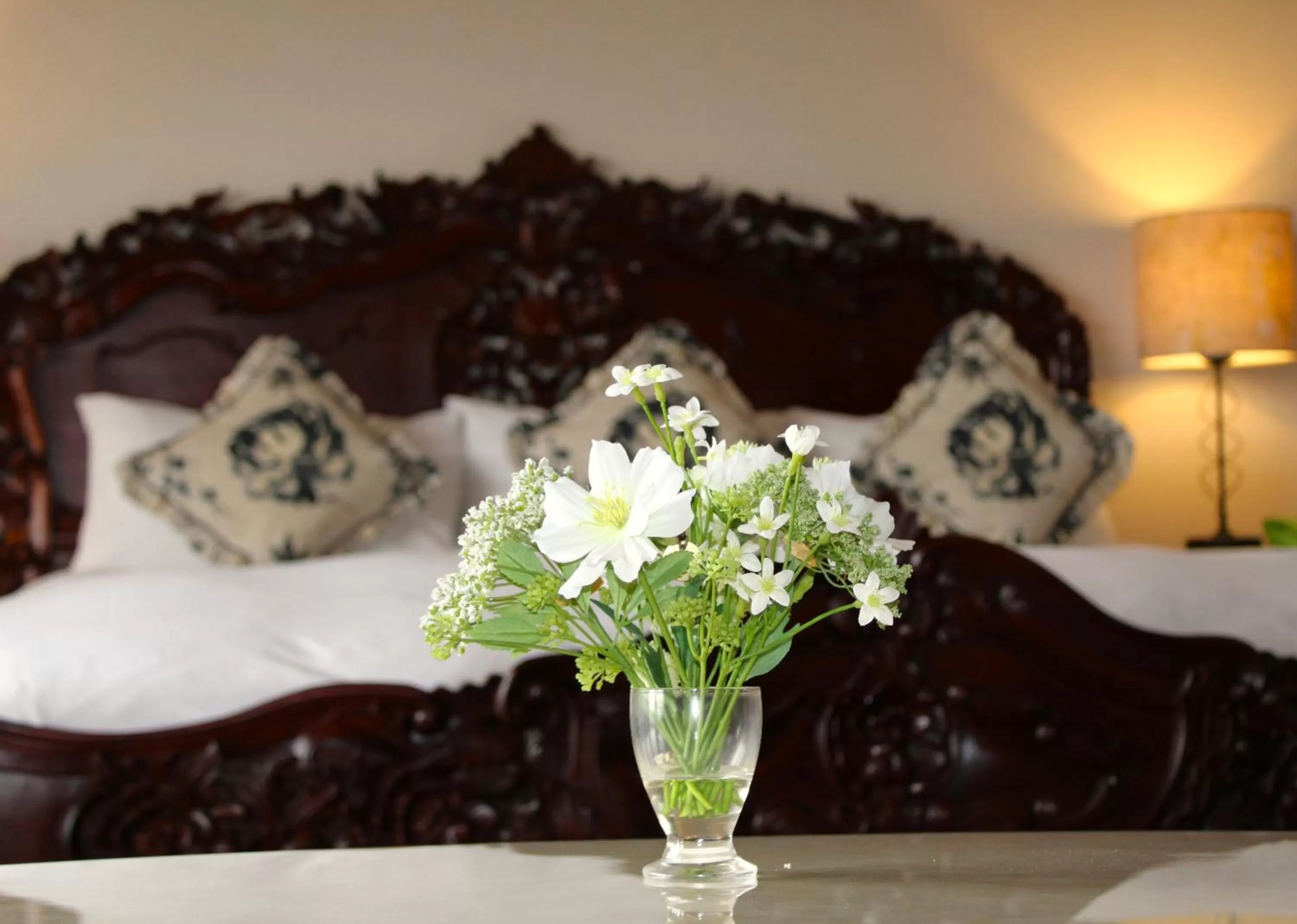 Decorative detail, Bed in Falls of Lora Hotel