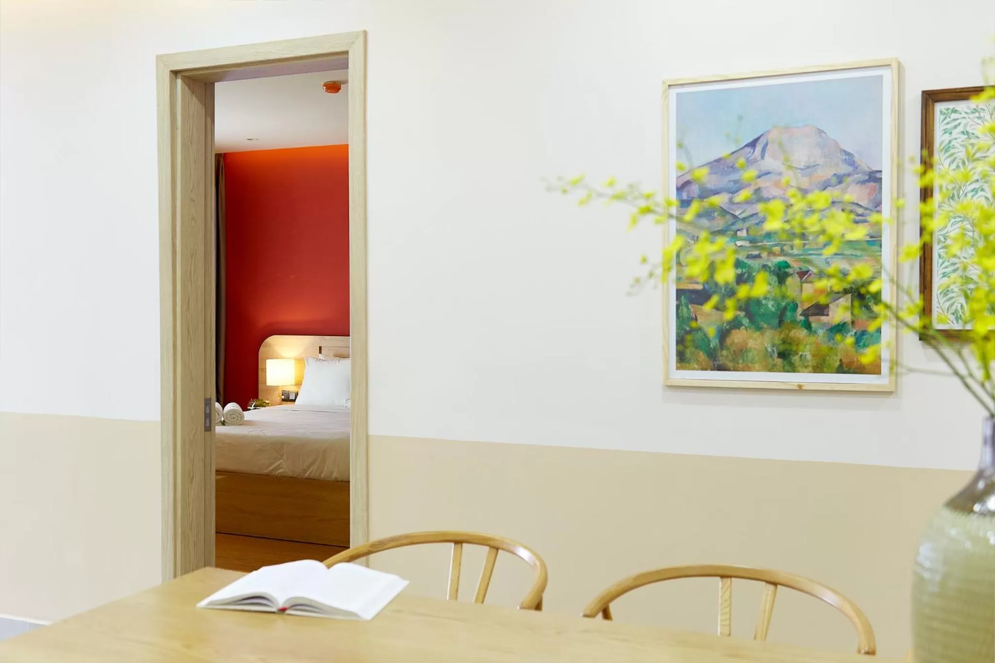 Living room, Bed in Larimar Villas Cô Giang