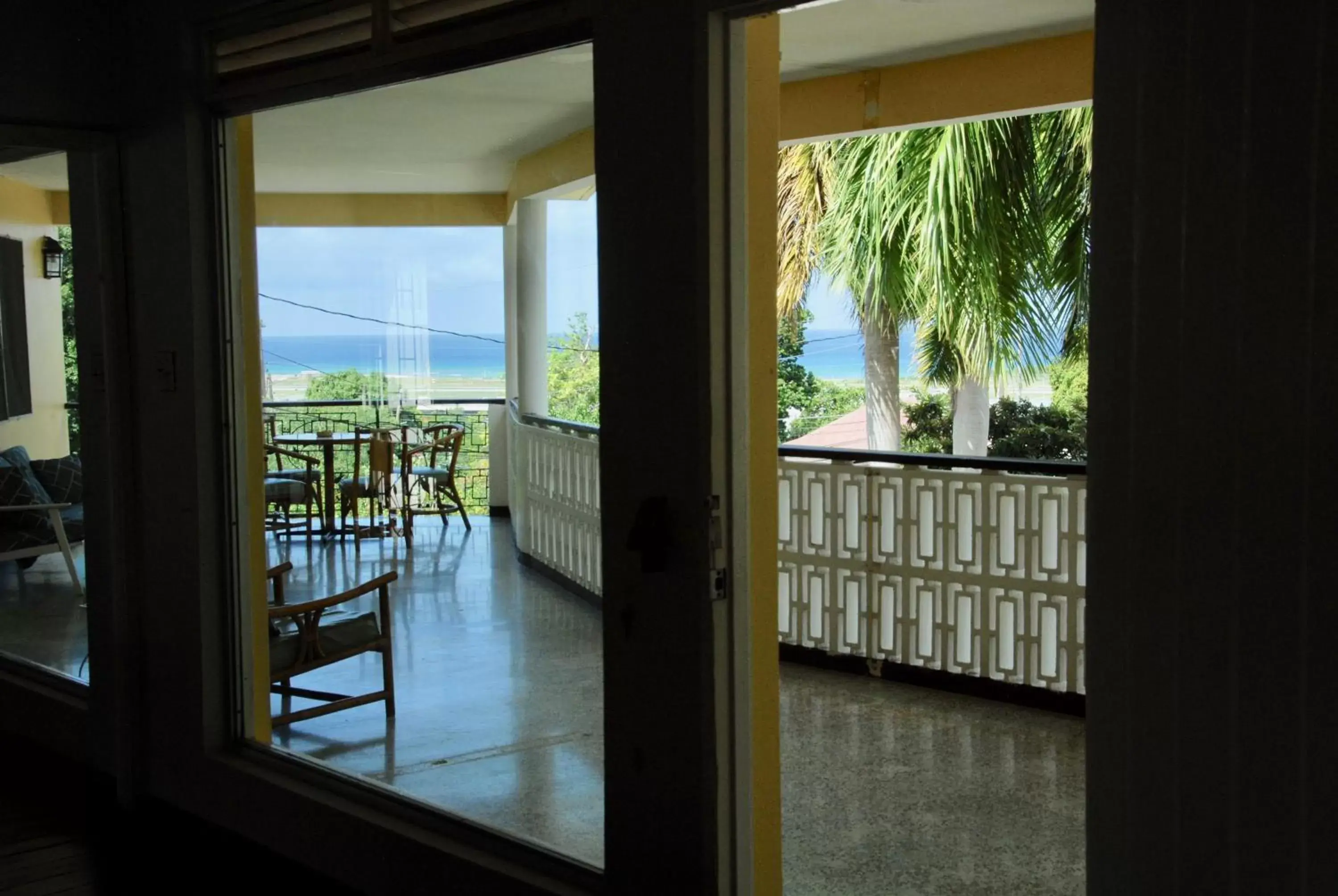 Balcony/Terrace, Pool View in The Blue Orchid B&B