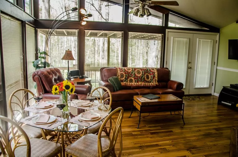 Living room in Asheville Cabins of Willow Winds