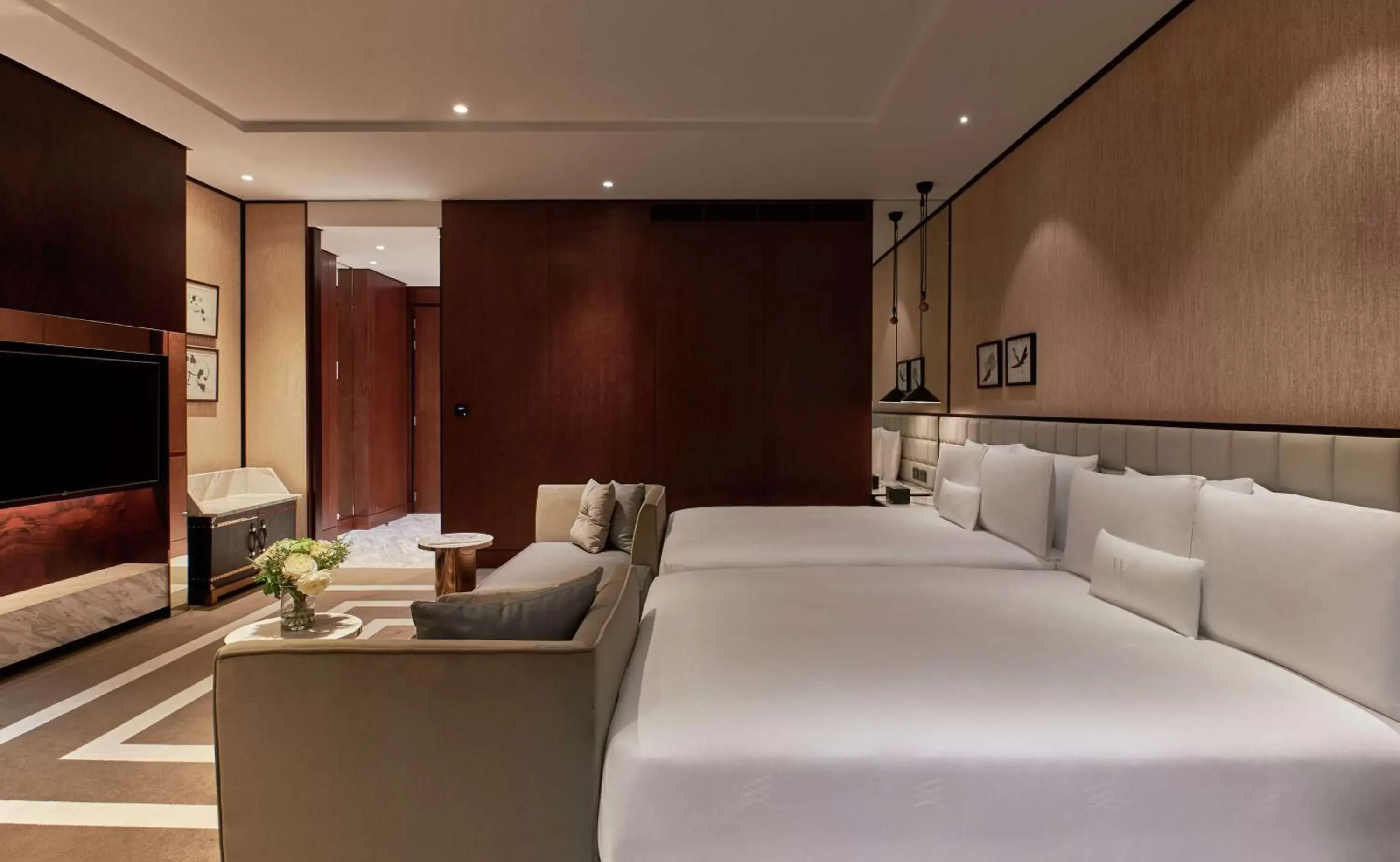 Living room, Bed in Waldorf Astoria Dubai International Financial Centre