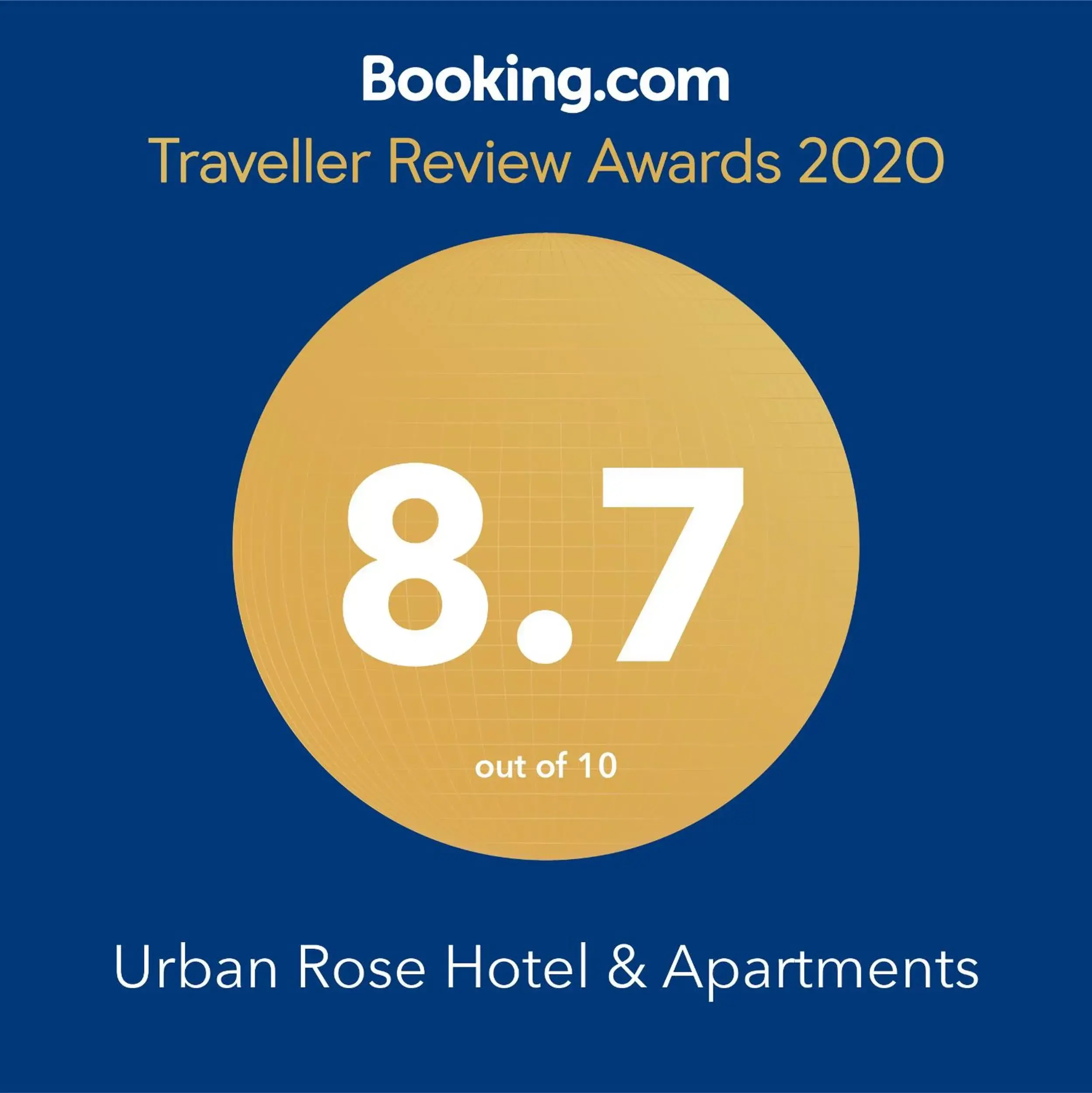 Certificate/Award in Urban Rose Hotel & Apartments