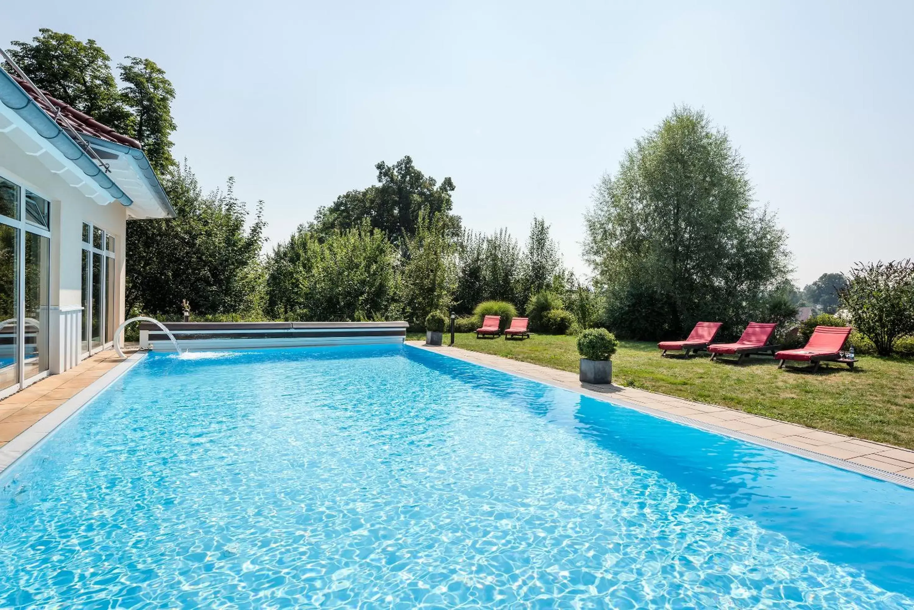 Summer, Swimming Pool in Best Western Plus Parkhotel Maximilian Ottobeuren
