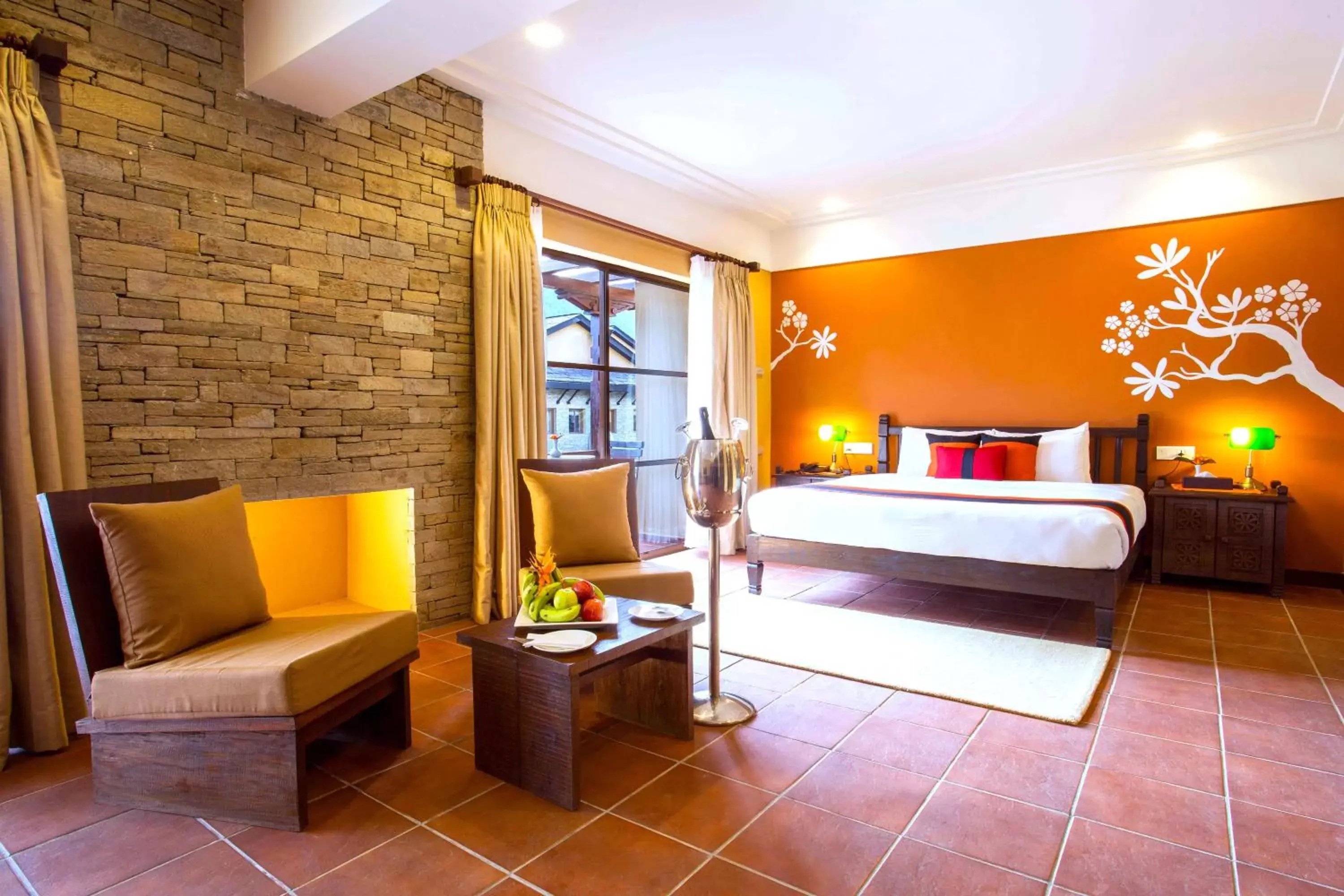 Bed in Temple Tree Resort & Spa Bed in Temple Tree Resort & Spa