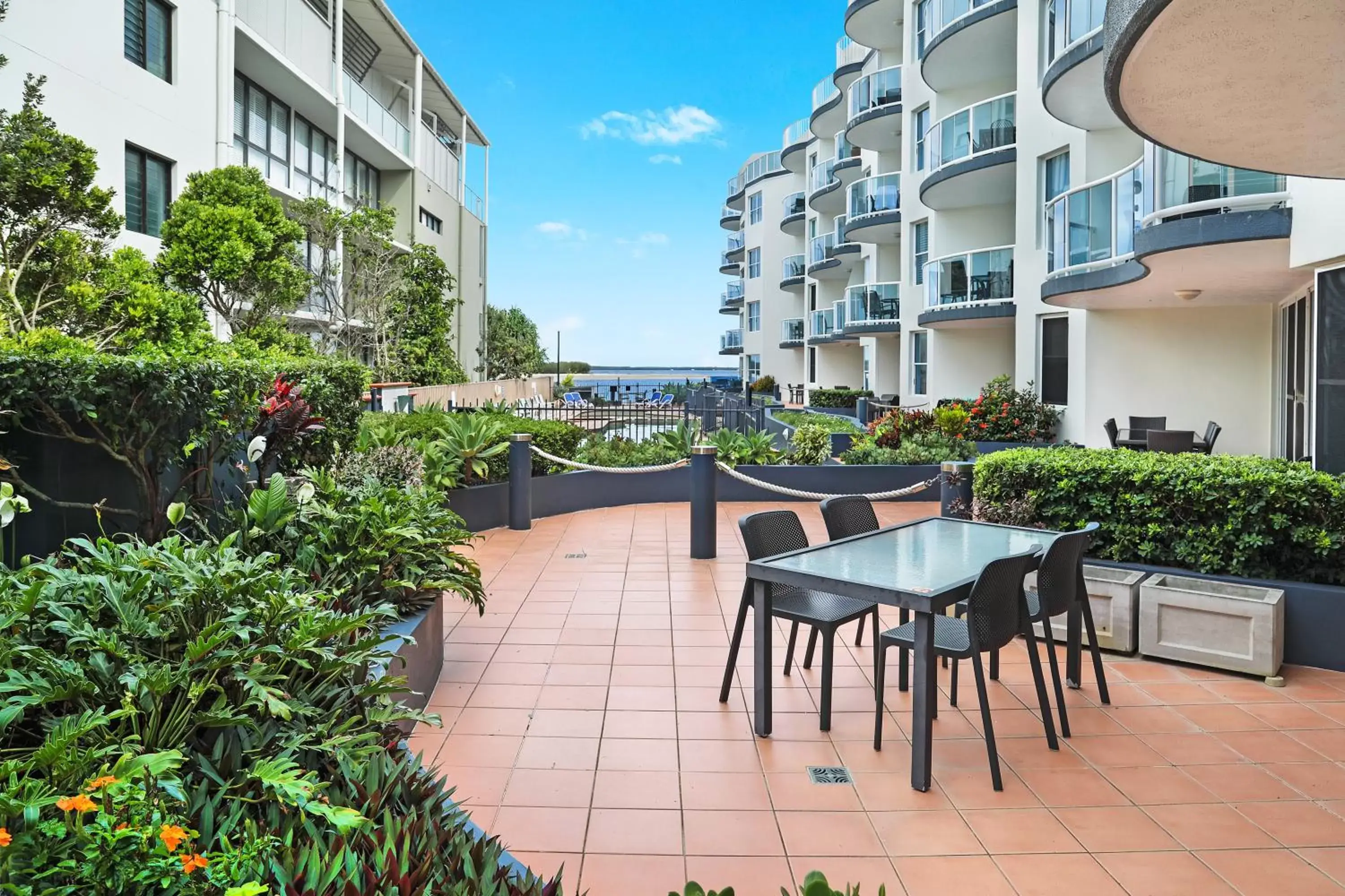 Patio in Watermark Resort Caloundra