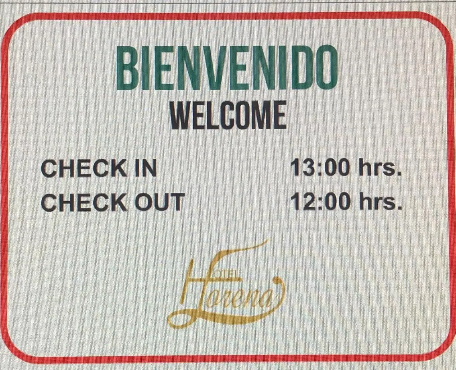 Logo/Certificate/Sign in Hotel Lorena