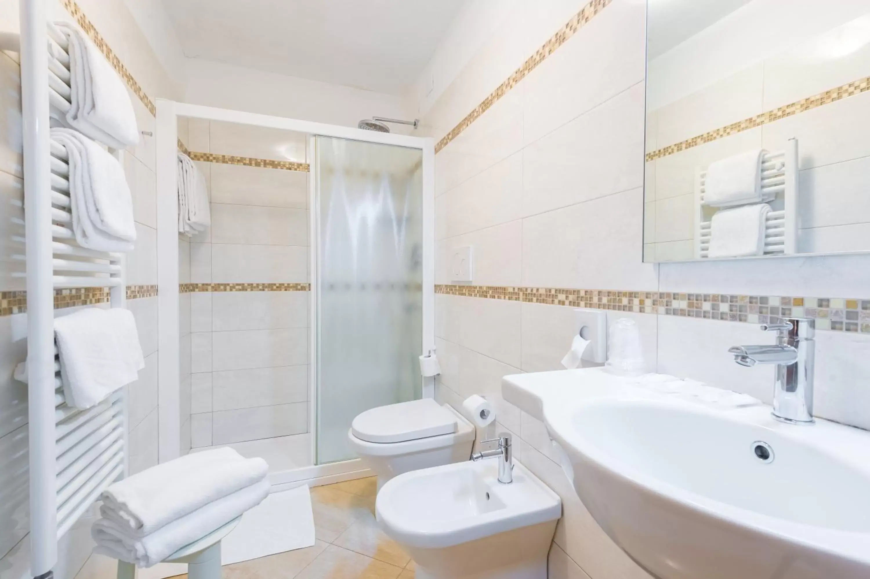 Shower, Bathroom in Hotel Mercurio
