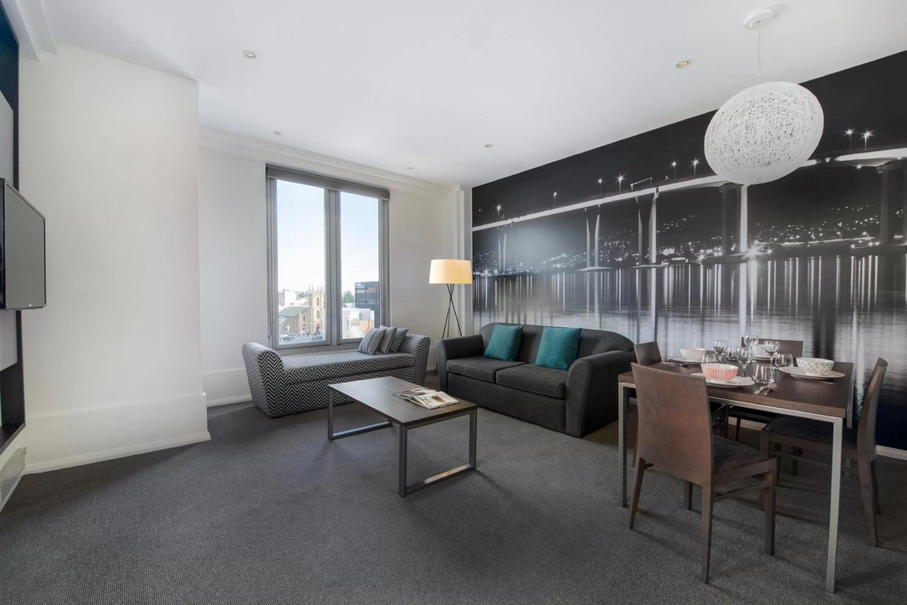 Living room in Mantra One Sandy Bay Road