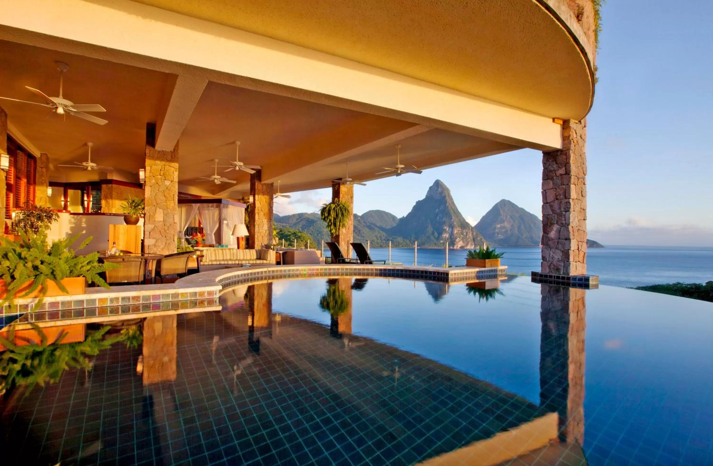 Landmark view in Jade Mountain