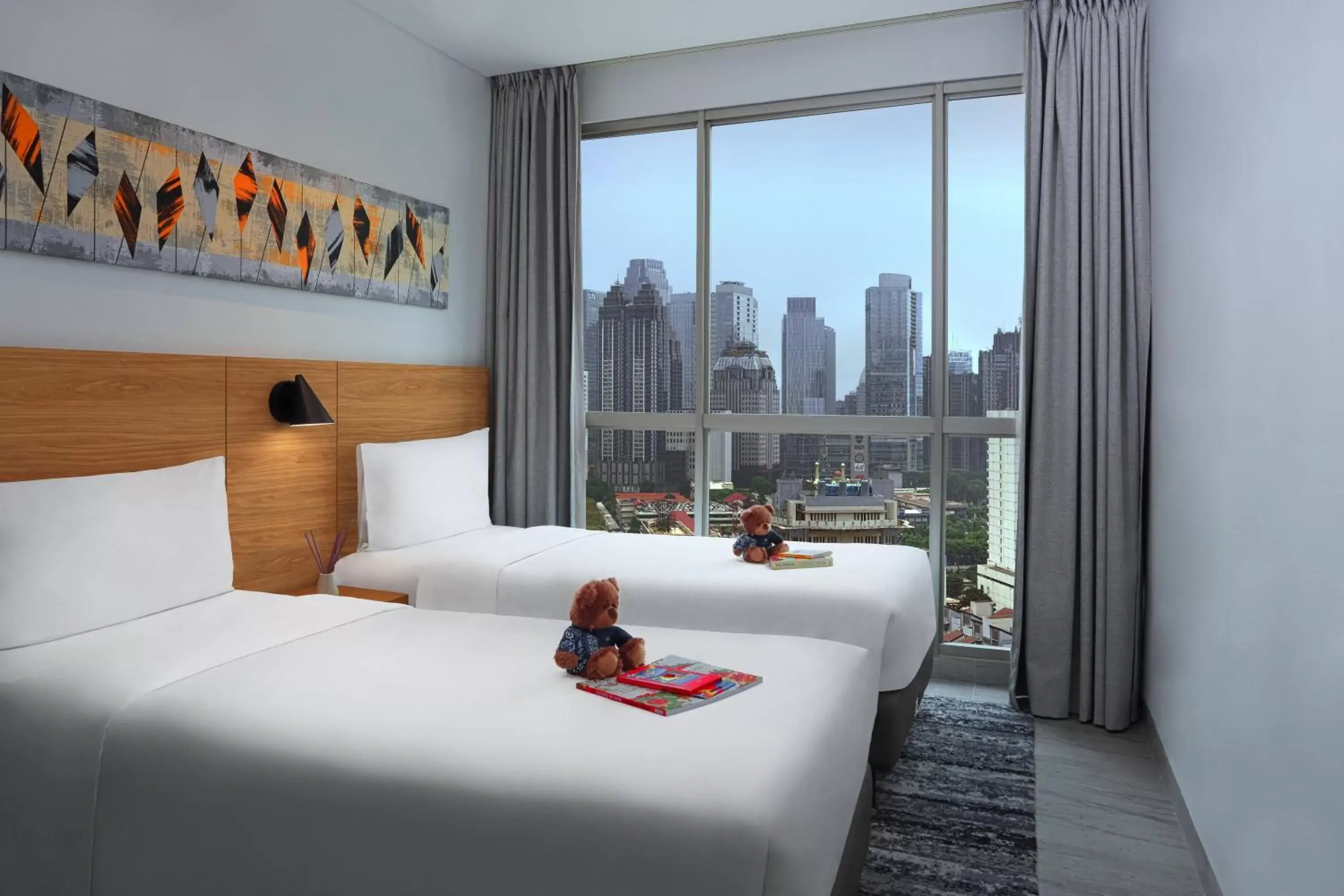 One-Bedroom Deluxe Twin in Citadines Sudirman Jakarta One-Bedroom Deluxe Twin in Citadines Sudirman Jakarta