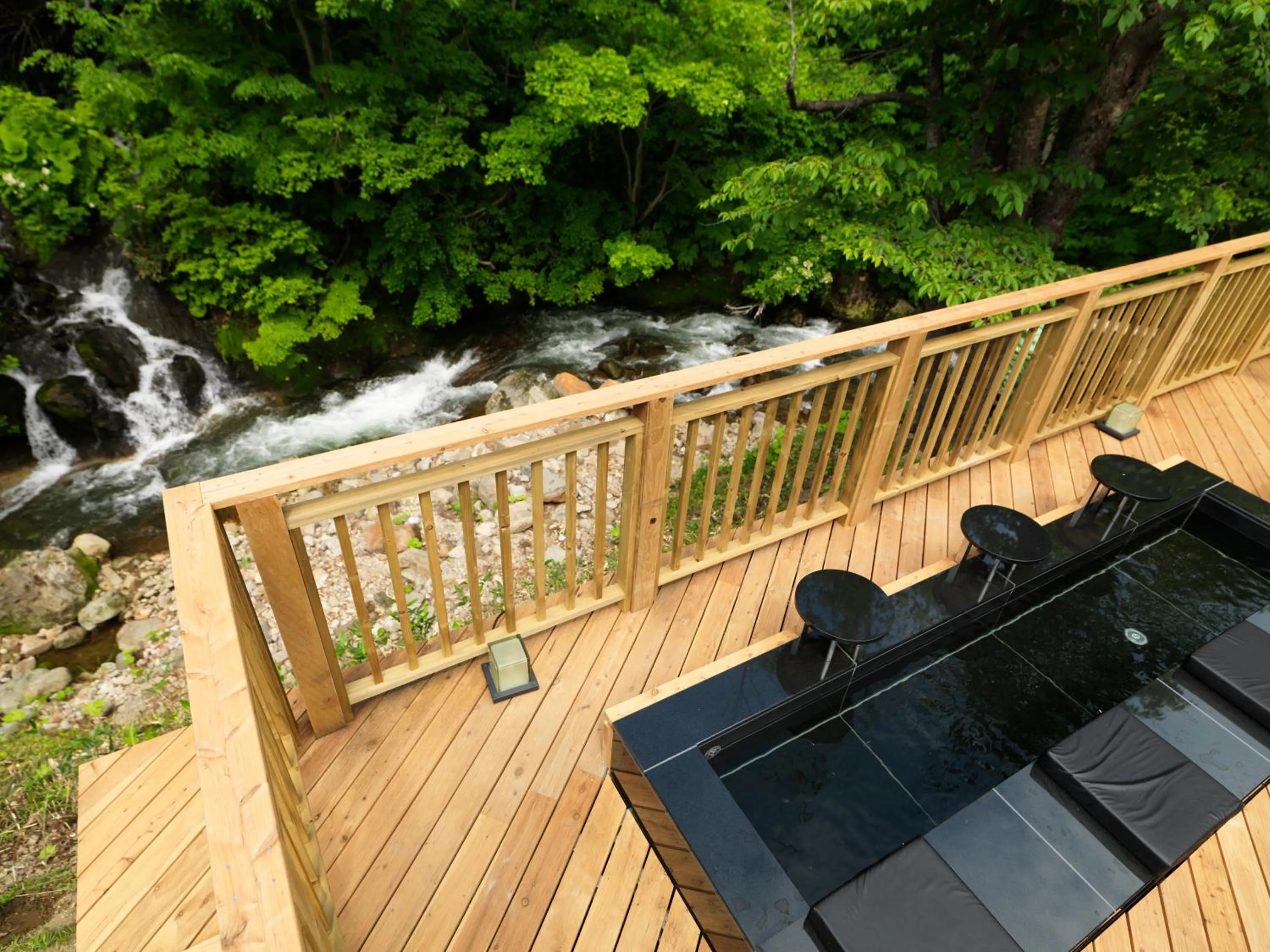 Hot Spring Bath in Niseko Konbu Onsen Tsuruga Moku-no-sho