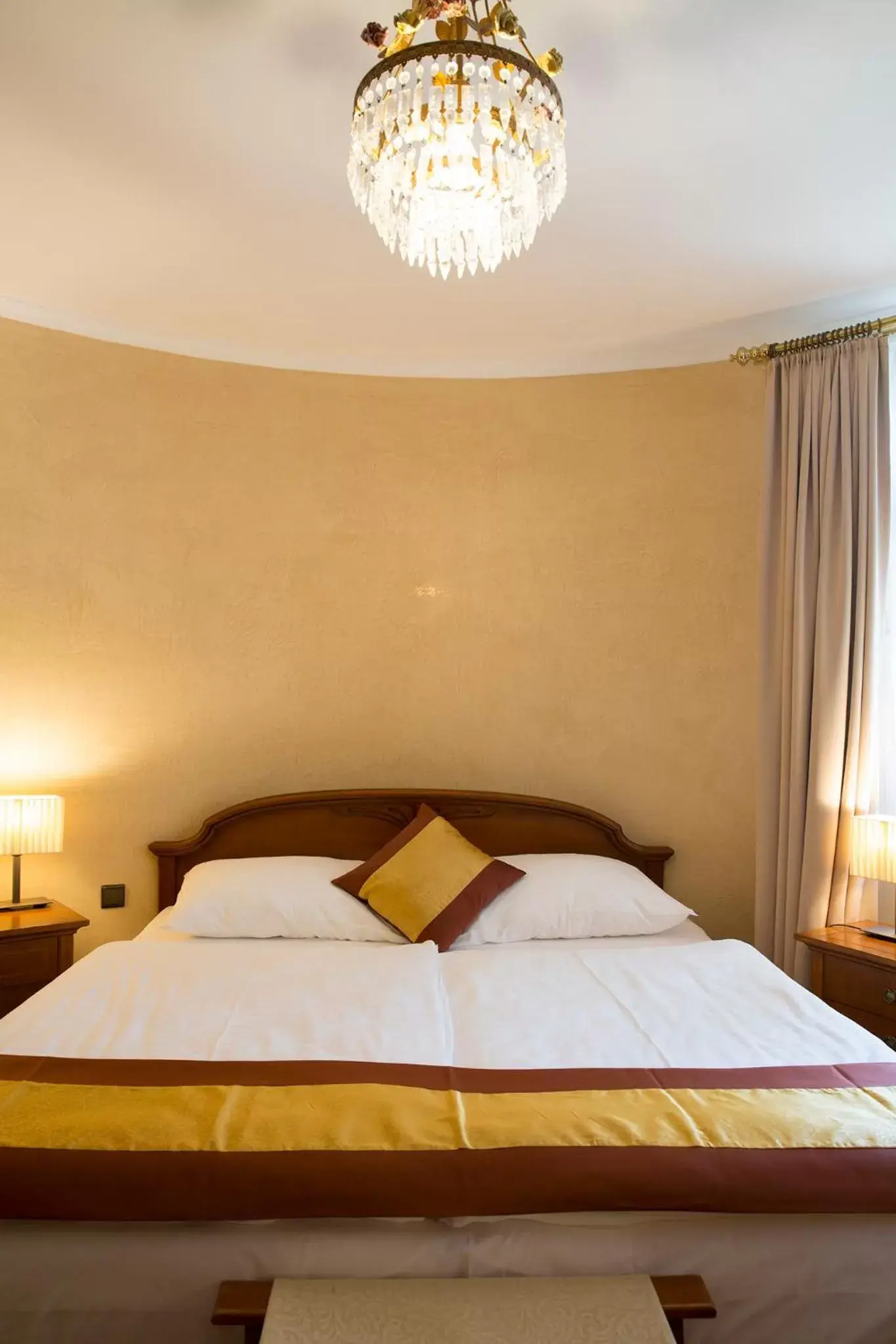 Decorative detail, Bed in Hotel Sacher Baden