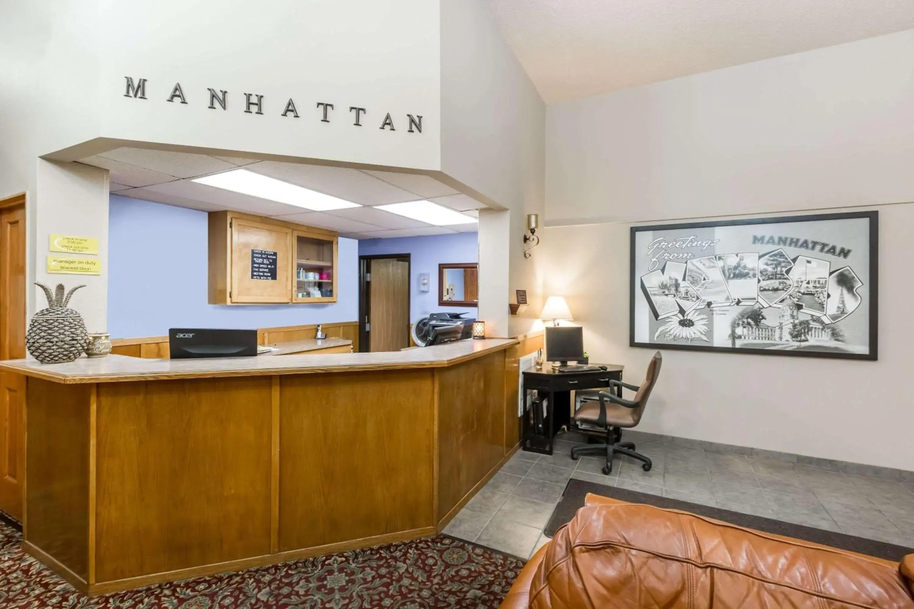 Lobby or reception in Super 8 by Wyndham Manhattan KS Lobby or reception in Super 8 by Wyndham Manhattan KS