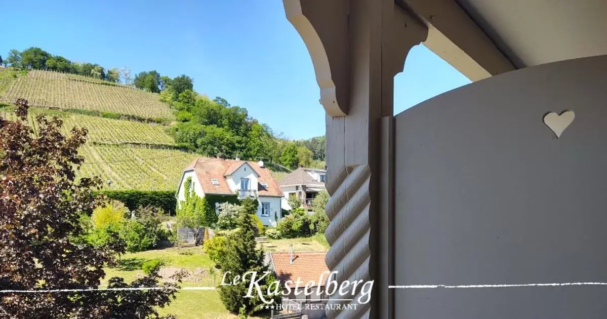 Balcony/Terrace in Hôtel Restaurant Le Kastelberg, The Originals Boutique