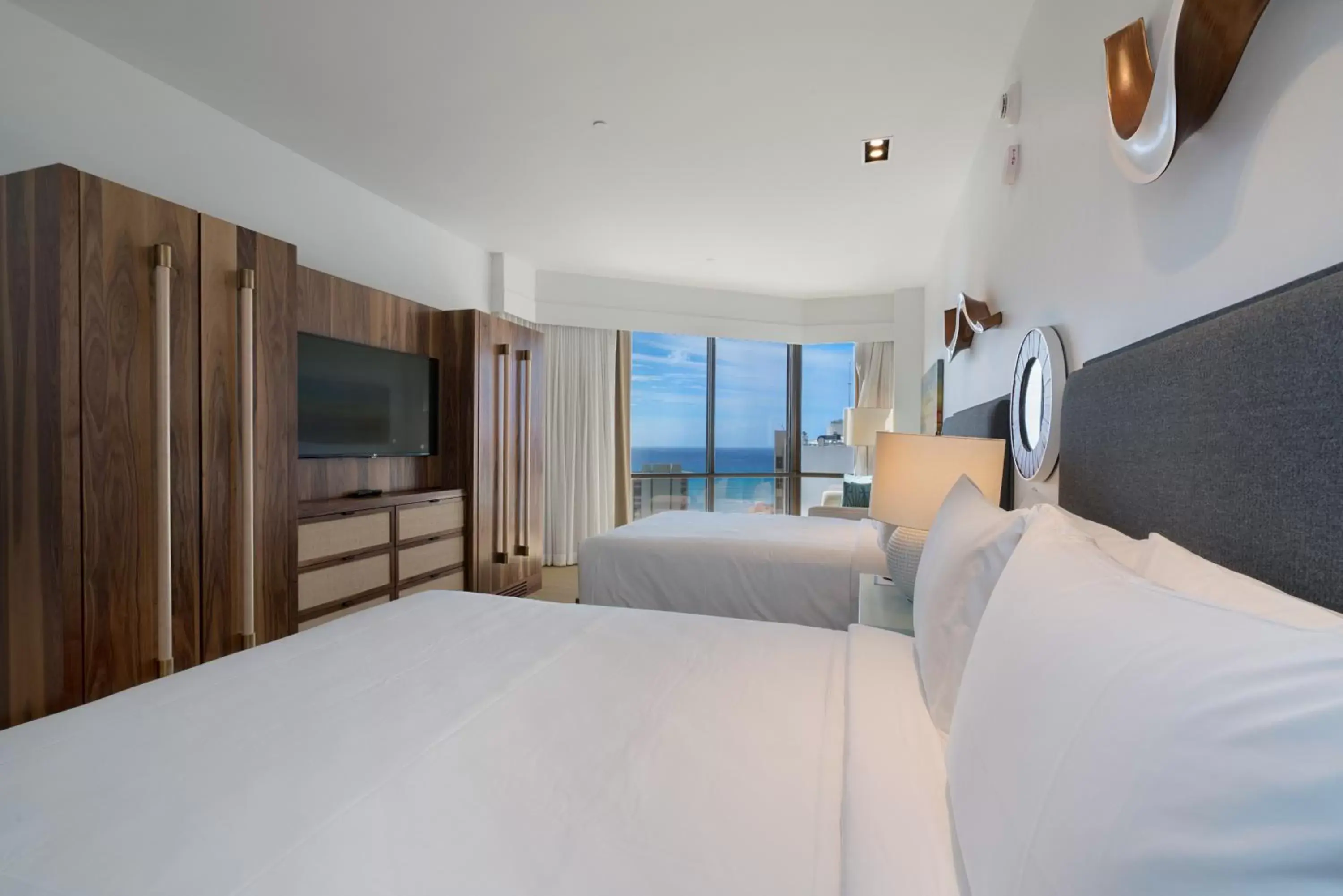 Queen Room with Two Queen Beds and Ocean View in Hyatt Centric Waikiki Beach