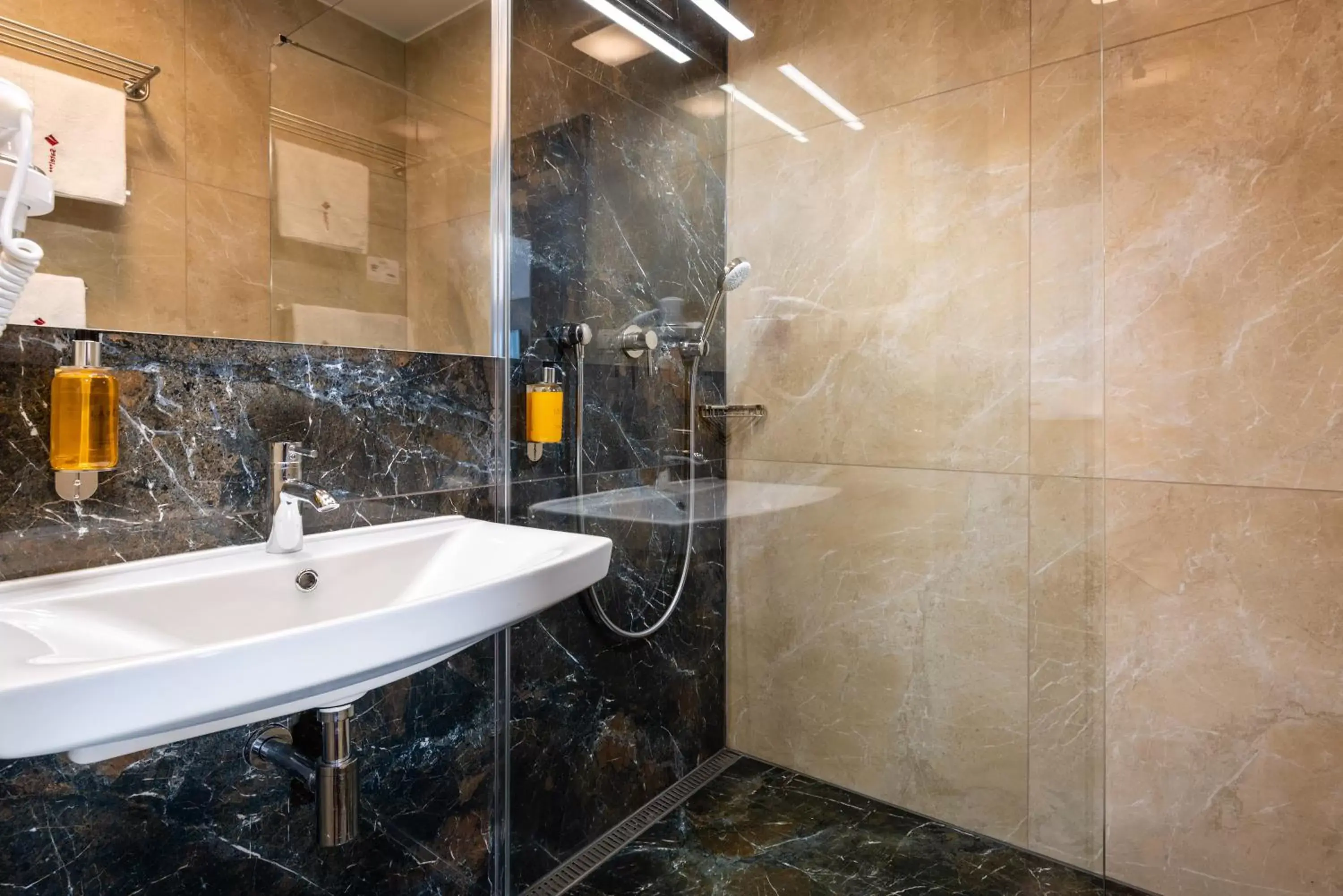Shower, Bathroom in Hotel SATEL