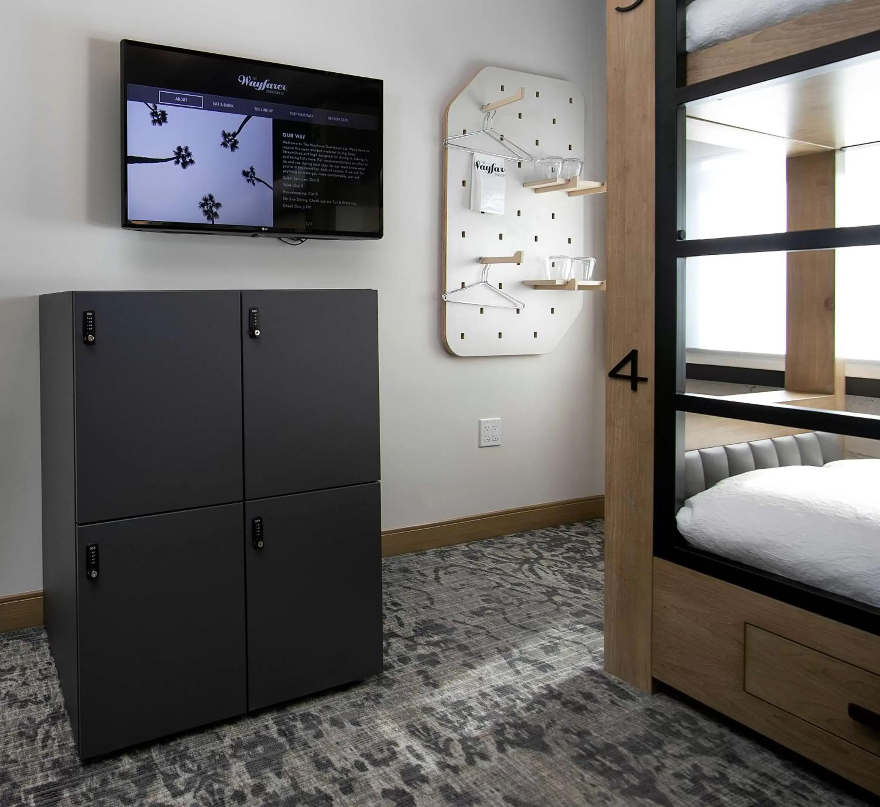 Bedroom, TV/Entertainment Center in The Wayfarer Downtown LA, Tapestry Collection by Hilton