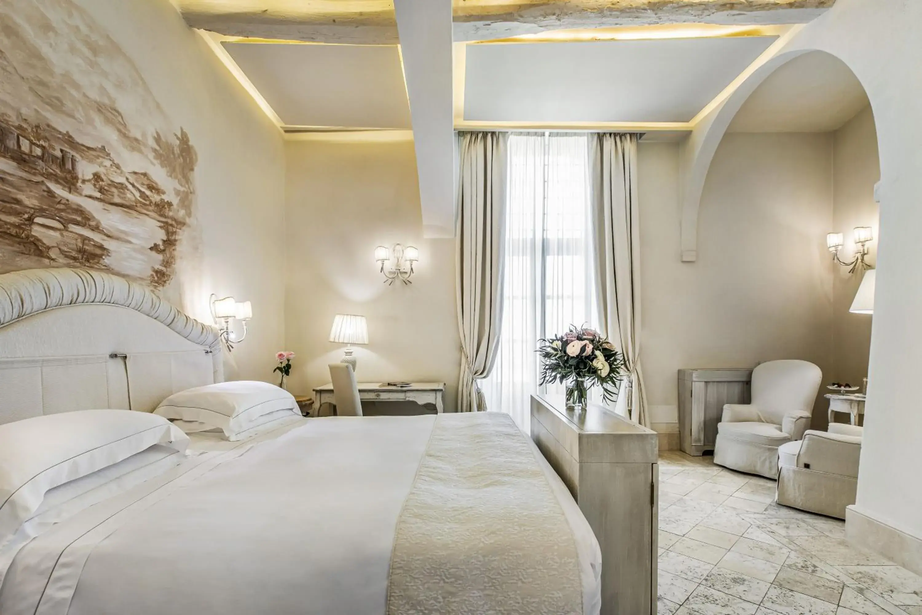 Bedroom, Bed in Monastero Di Cortona Hotel & Spa