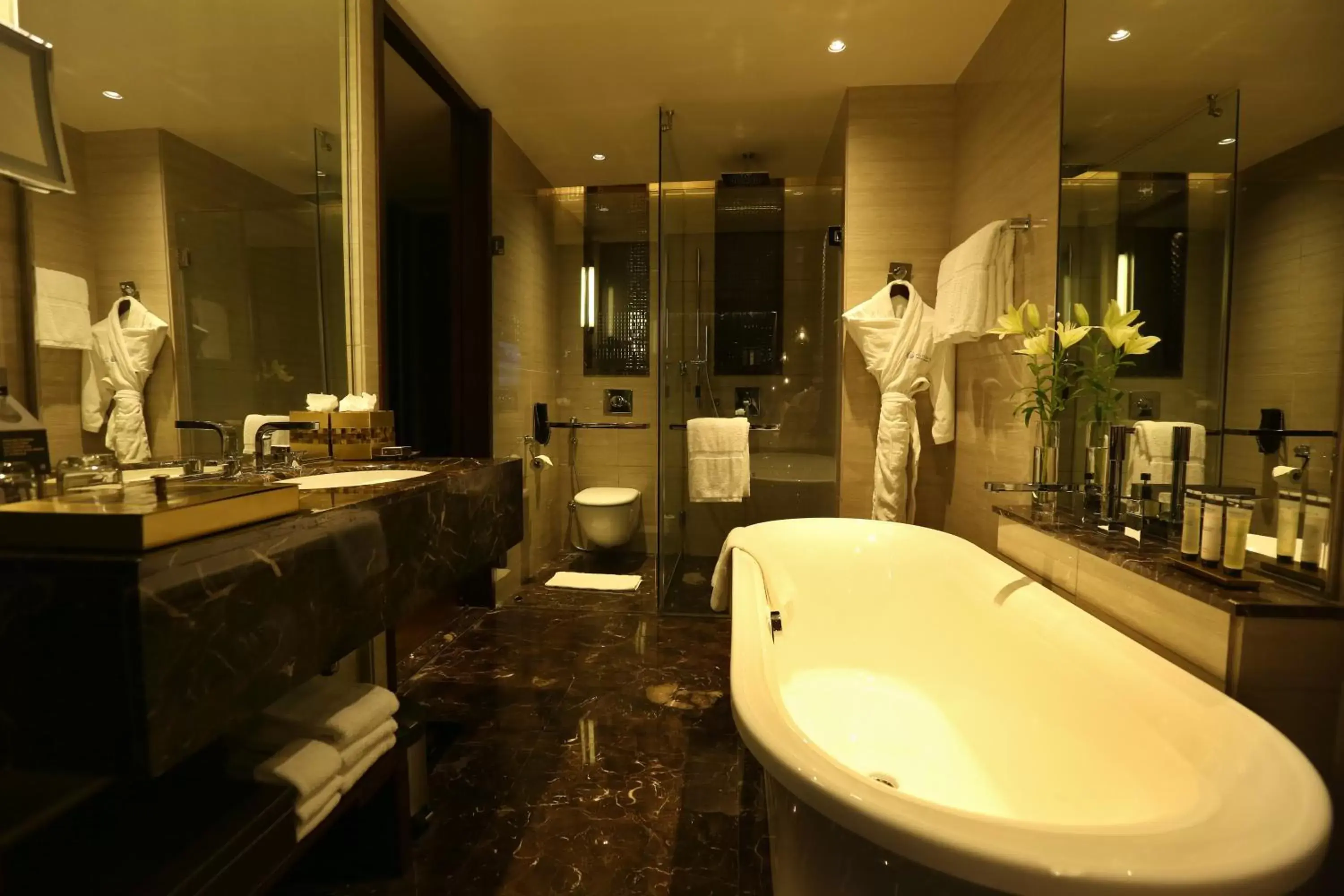 Bathroom in Pullman New Delhi Aerocity- International Airport