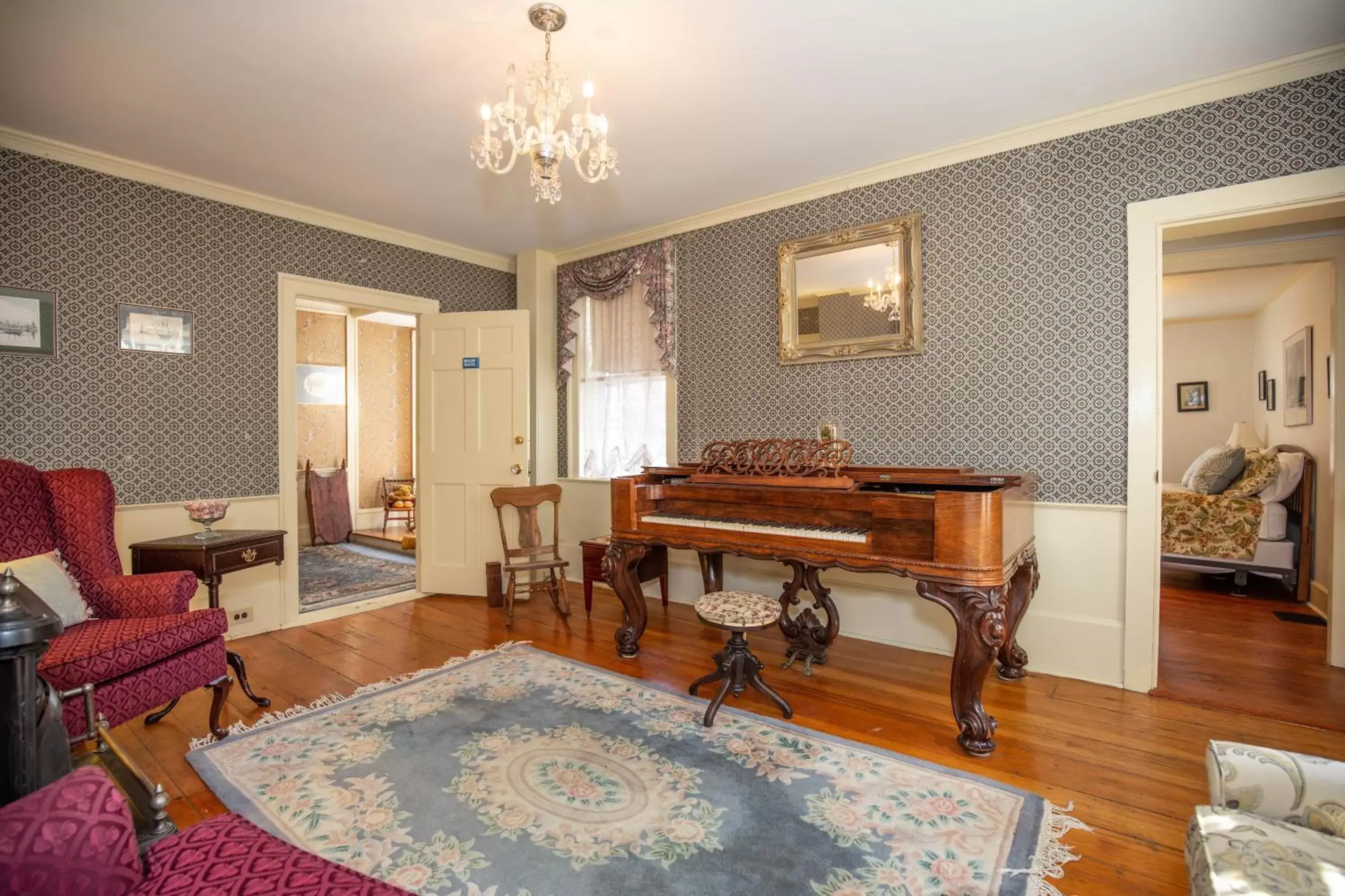 Seating area, Billiards in Clark Currier Inn