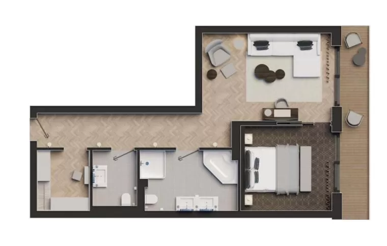 Junior Suite with Ocean View in Hotel Strandperle