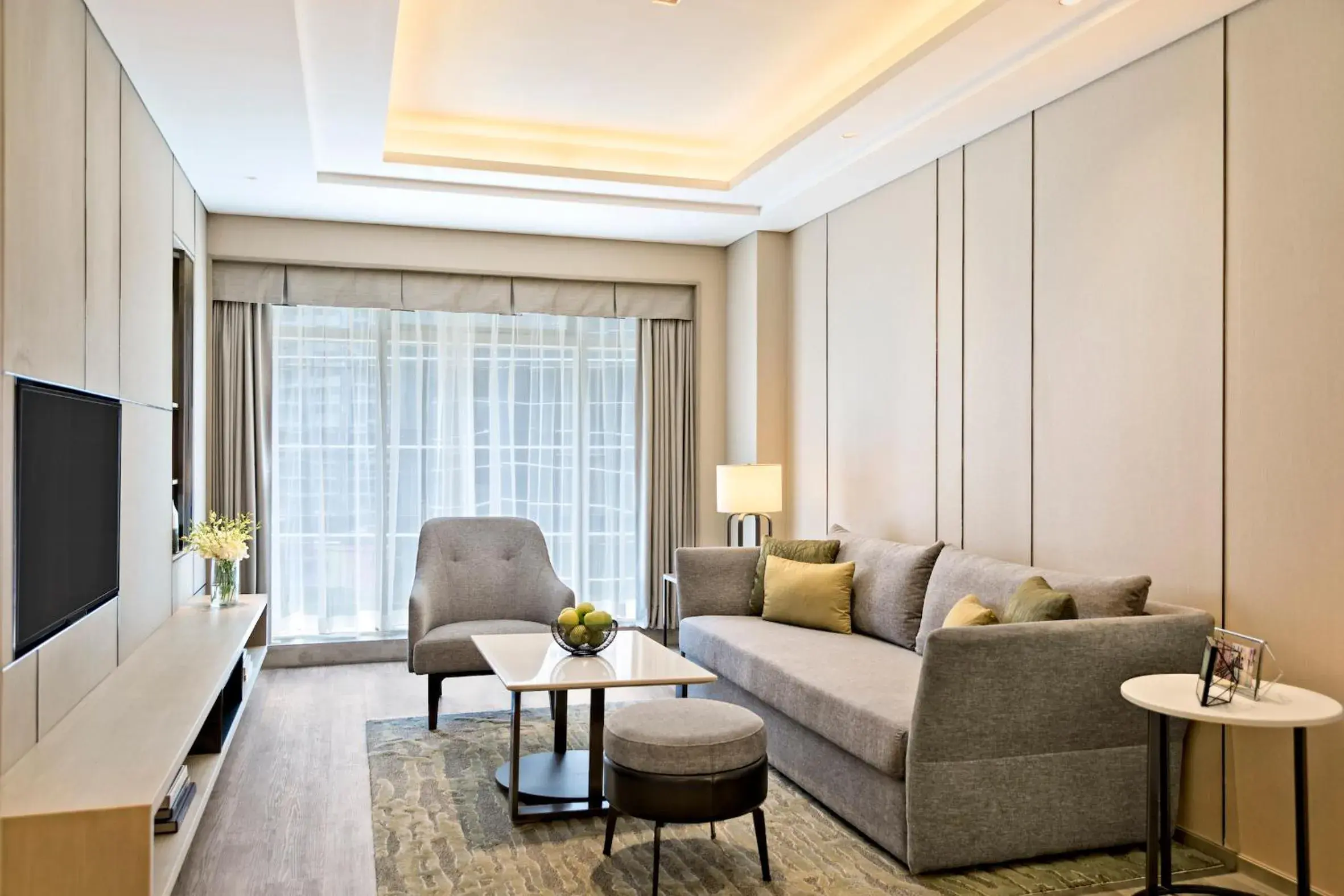 Living room, Seating Area in Marriott Executive Apartments Hangzhou Yuhang